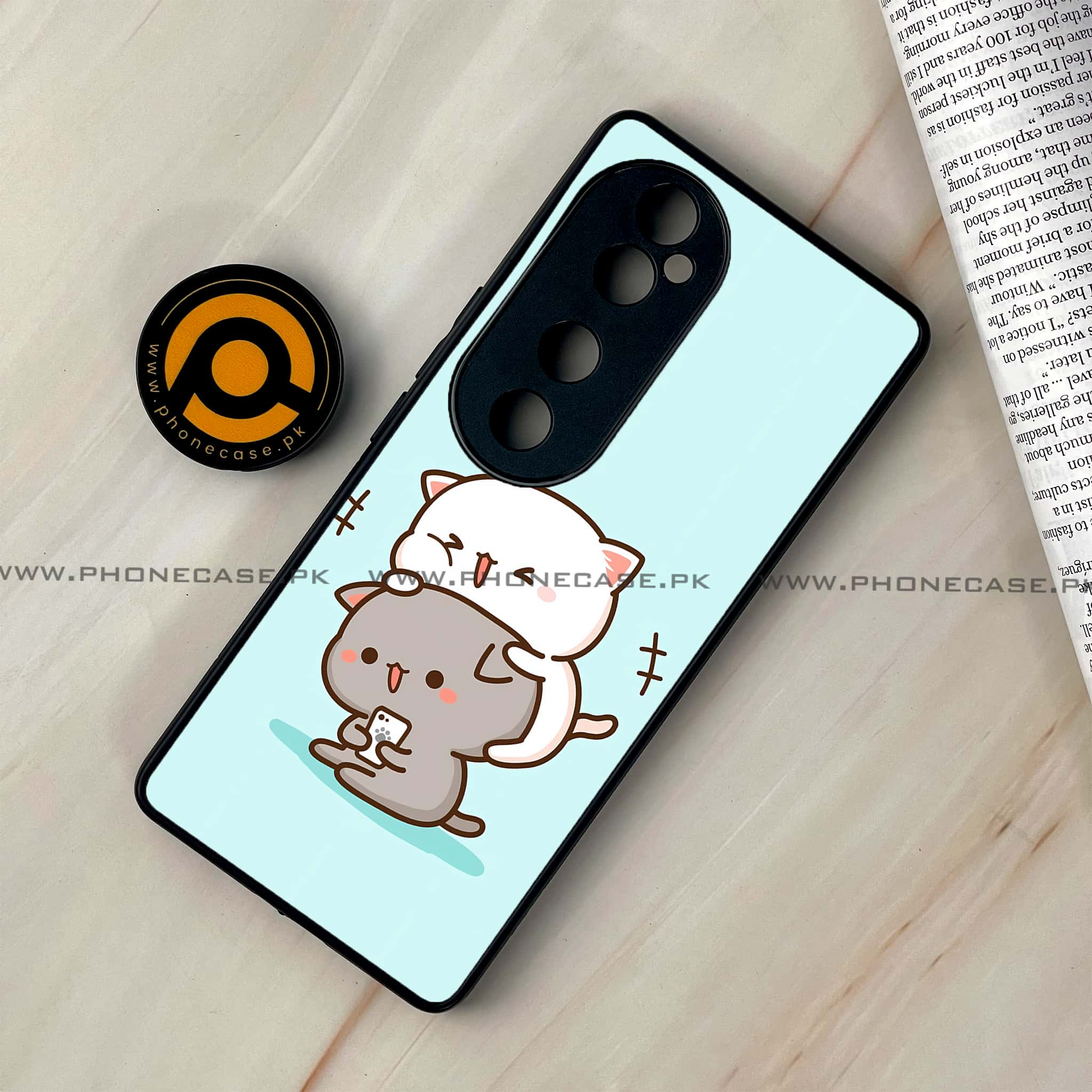 Vivo V40 - Cute BuBu DuDu - Premium Printed Glass soft Bumper shock Proof Case