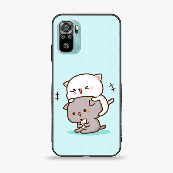 Xiaomi Redmi Note 10 - Cute BuBu DuDu Design 1  - Premium Printed Glass soft Bumper shock Proof Case CS-41800