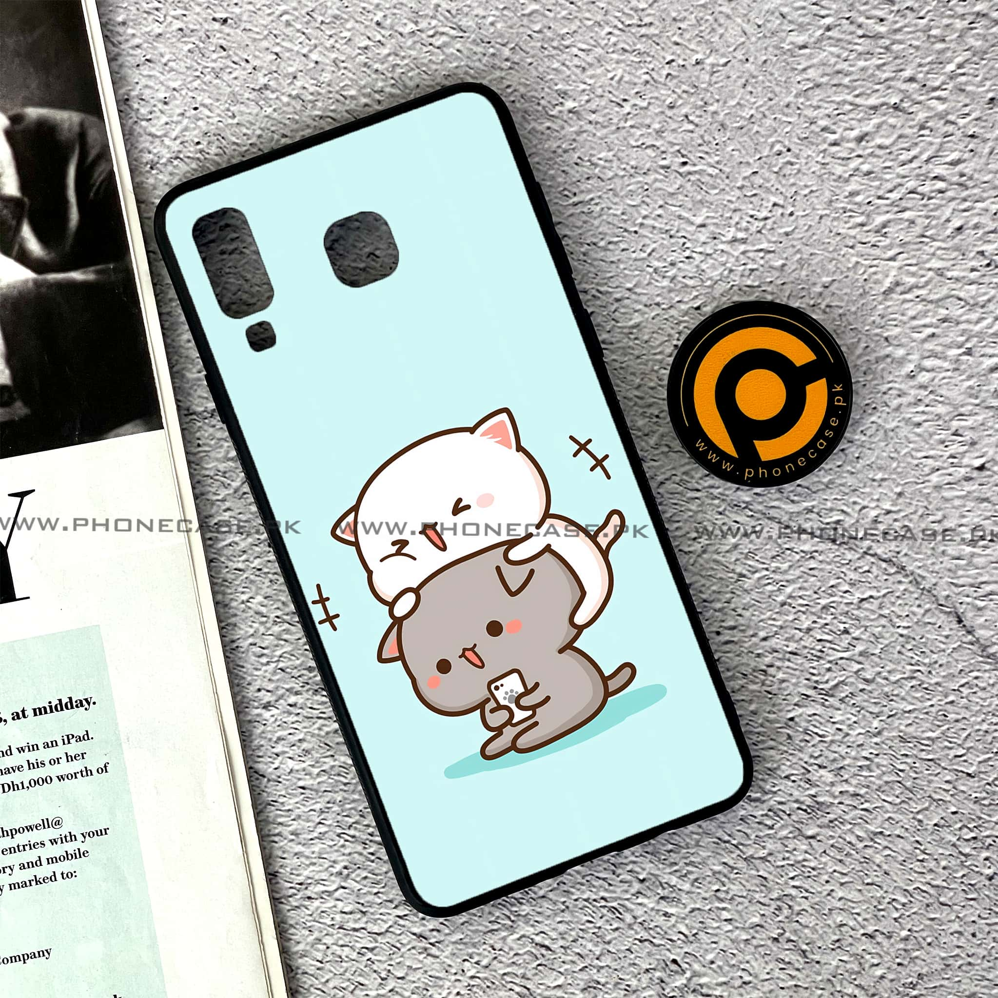 Samsung Galaxy A8 Star(A9 Star) - Cute BuBu DuDu Series - Premium Printed Glass soft Bumper shock Proof Case