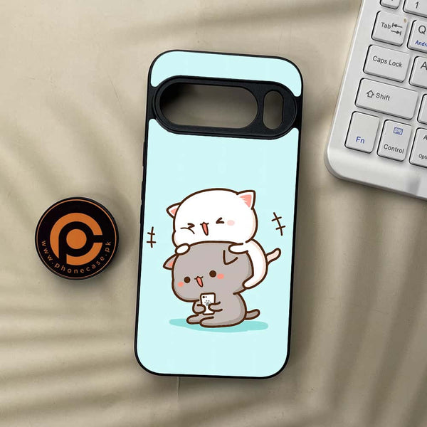 Google Pixel 10  - Cute BuBu DuDu Series - Premium Metal Printed soft Bumper Shockof Case
