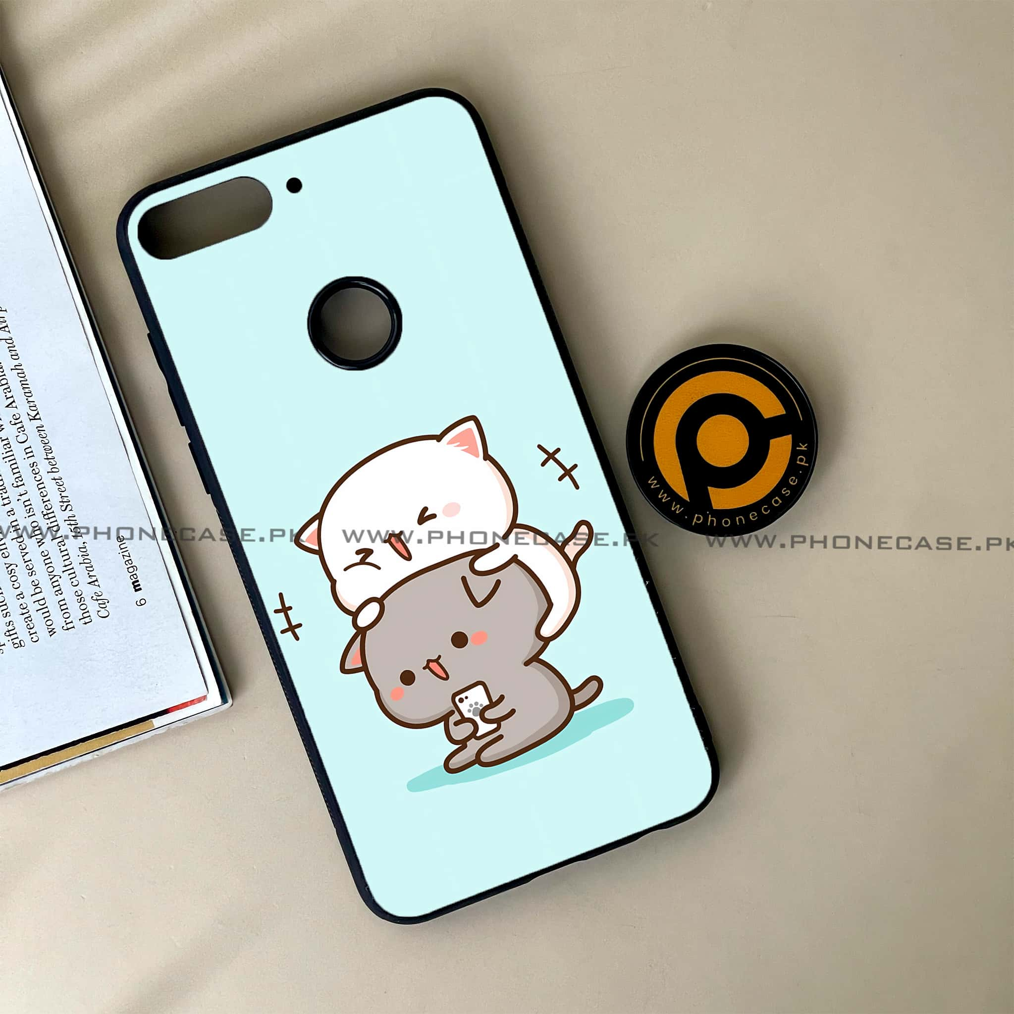 Huawei Y7 Prime (2018) - Cute BuBu DuDu Series - Premium Printed Glass soft Bumper shock Proof Case