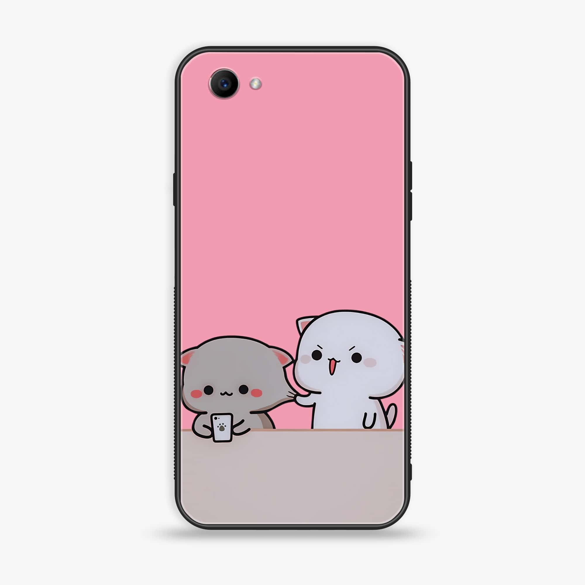 Oppo F7 Youth - Cute BuBu DuDu Series - Premium Printed Glass soft Bumper shock Proof Case