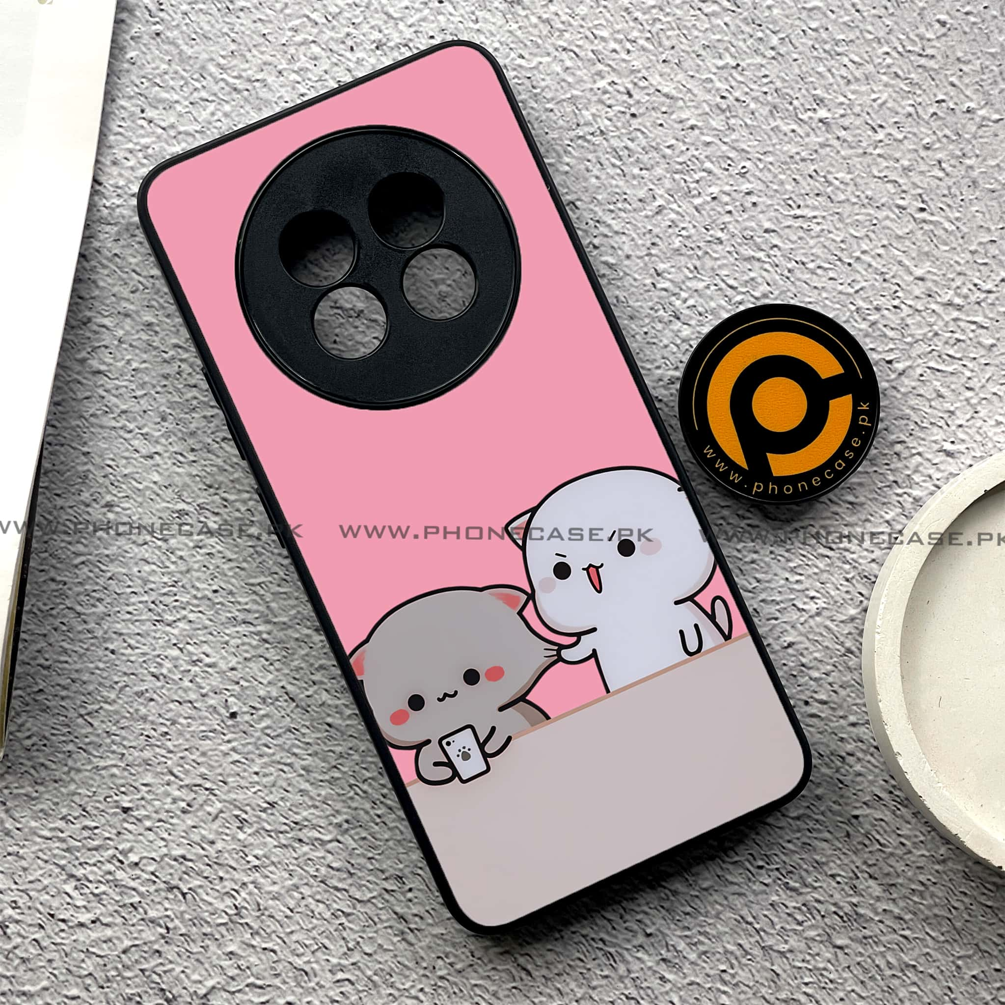 Realme 13 Plus - Cute BuBu DuDu Series - Premium Printed Glass soft Bumper shock Proof Case