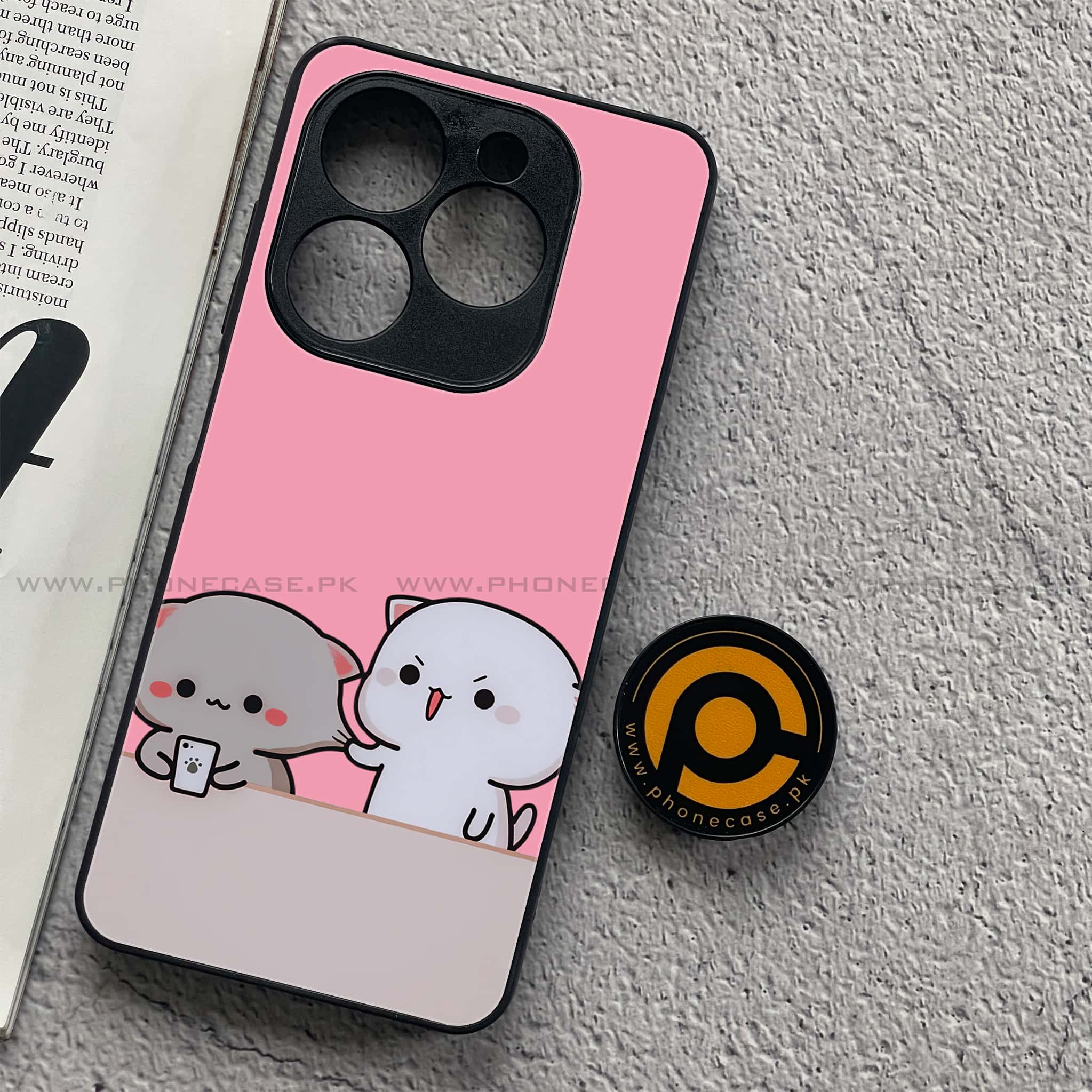 Infinix Smart 8 - Cute BuBu DuDu Series - Premium Metal Printed soft Bumper shock Proof Case