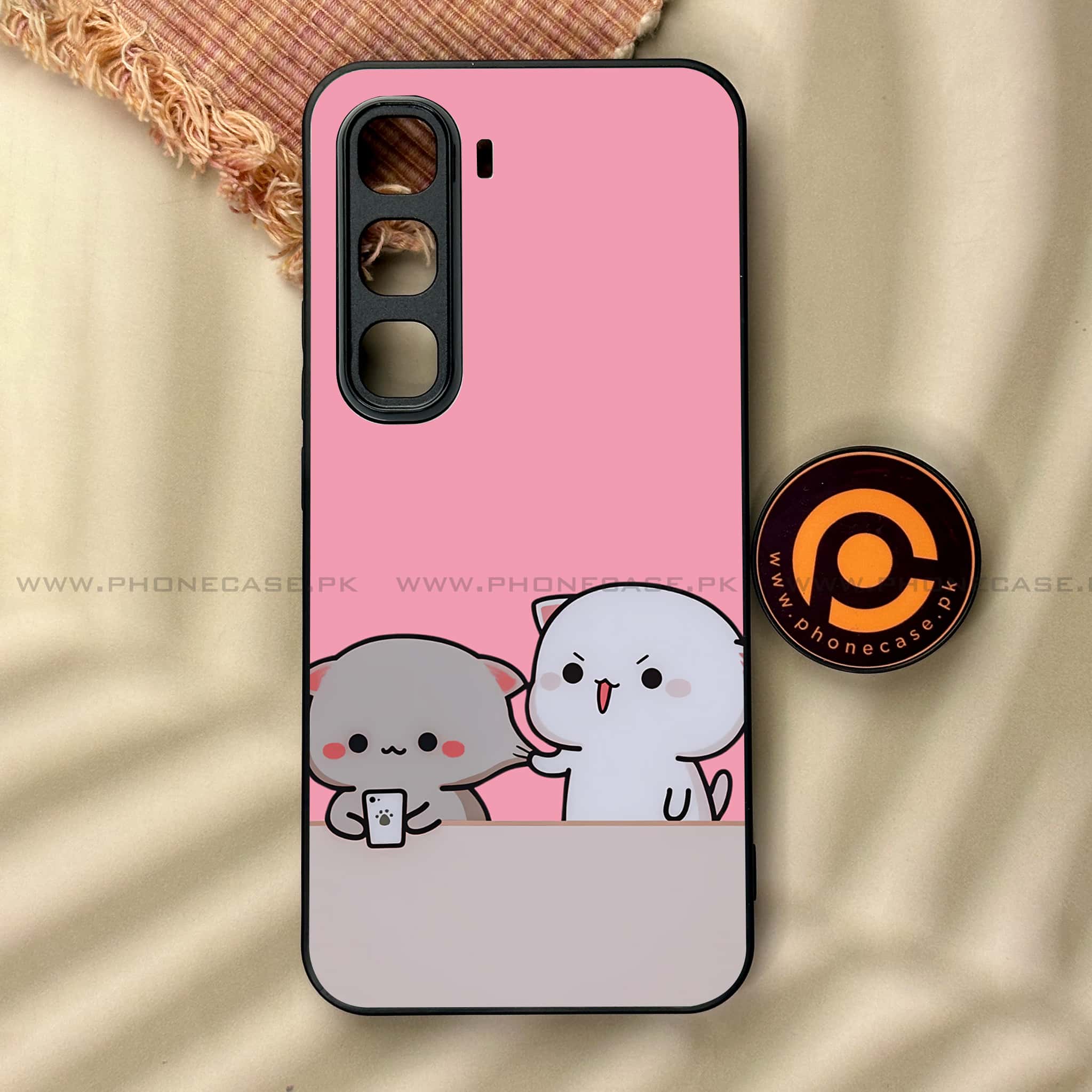Infinix Hot 60 Pro - Cute BuBu DuDu Series - Premium Metal Printed soft Bumper shock Proof Case