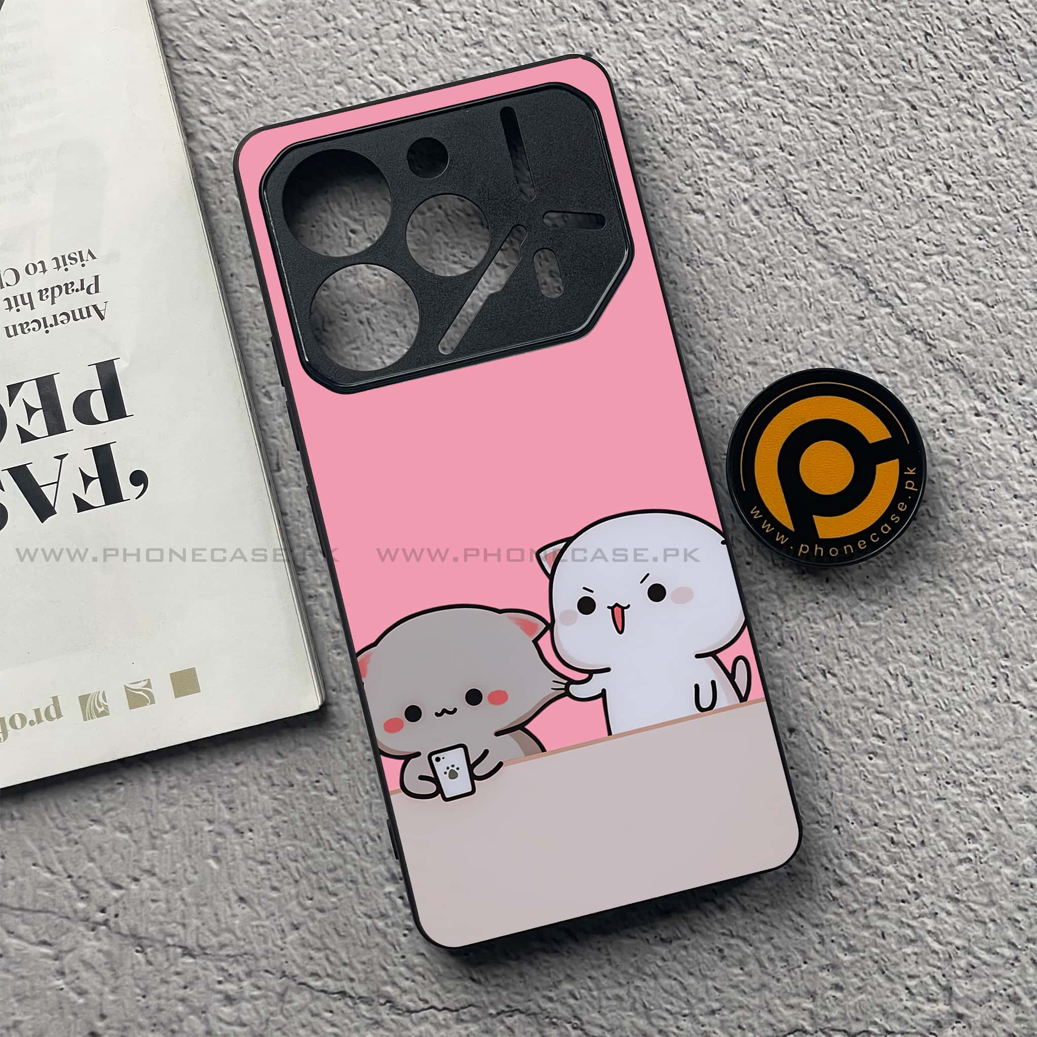Tecno Pova 6 - Cute BuBu DuDu Series - Premium Printed Glass soft Bumper shock Proof Case