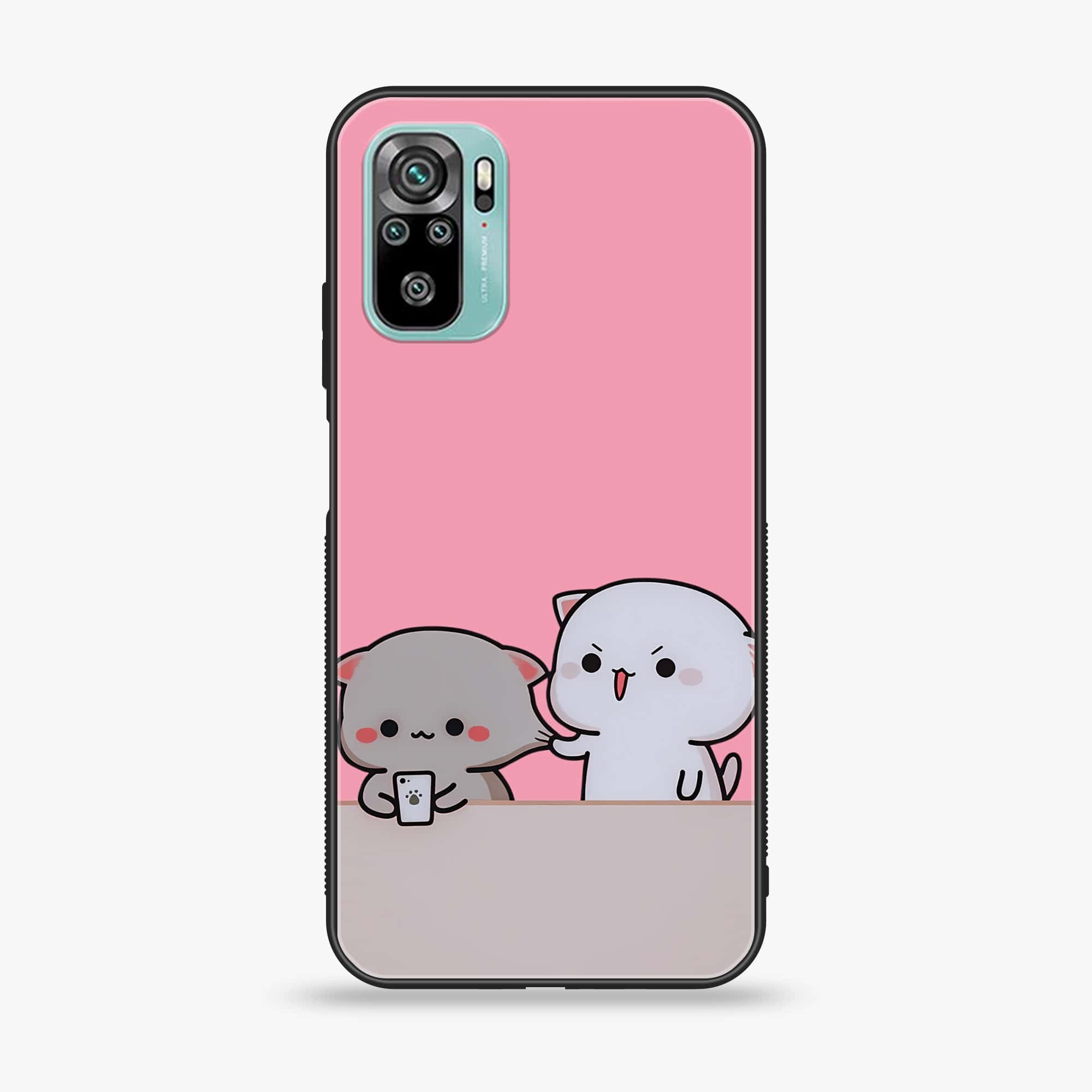 Xiaomi Redmi Note 10 - Cute BuBu DuDu Series - Premium Printed Glass soft Bumper shock Proof Case