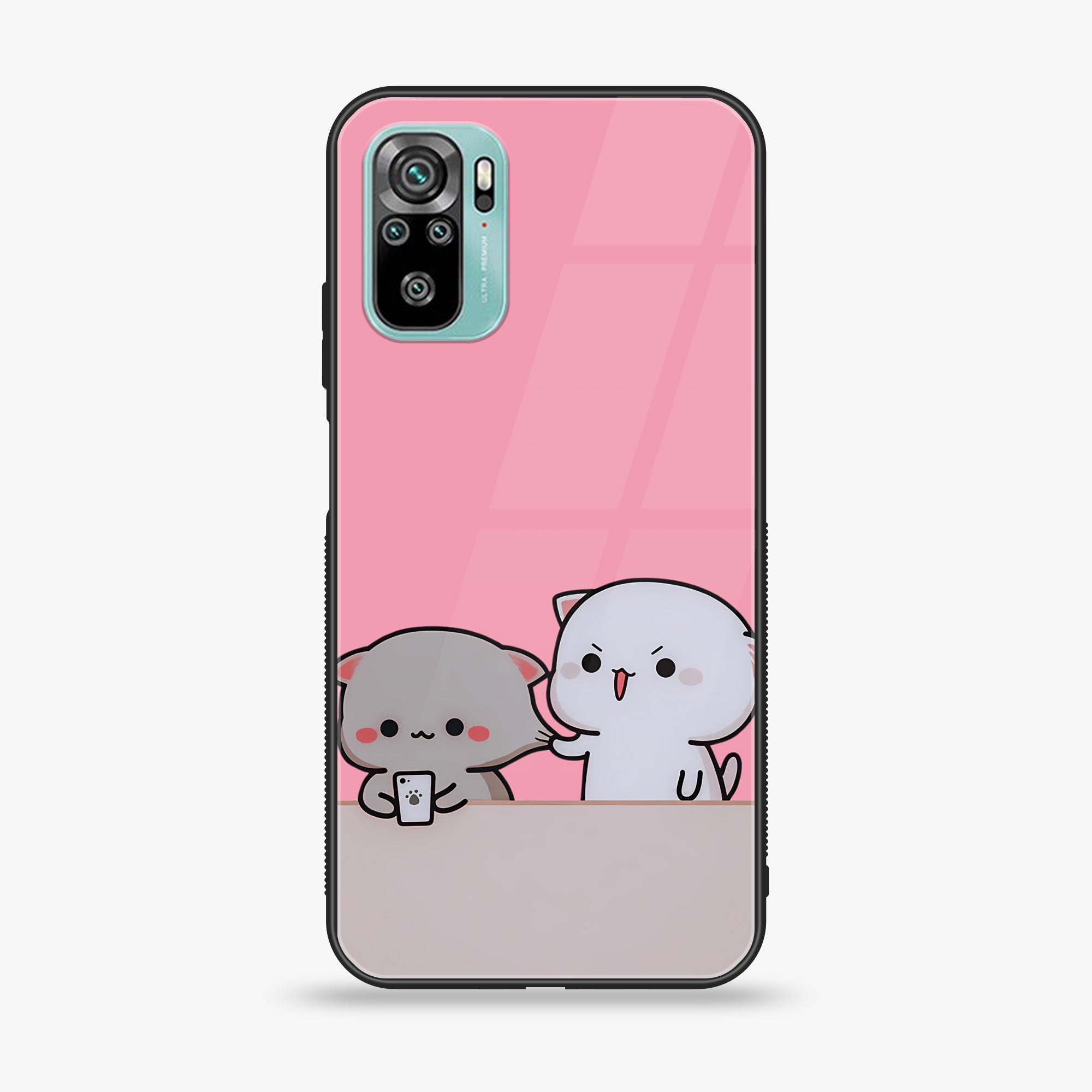 Redmi 10 - Cute BuBu DuDu Series - Premium Printed Glass soft Bumper shock Proof Case