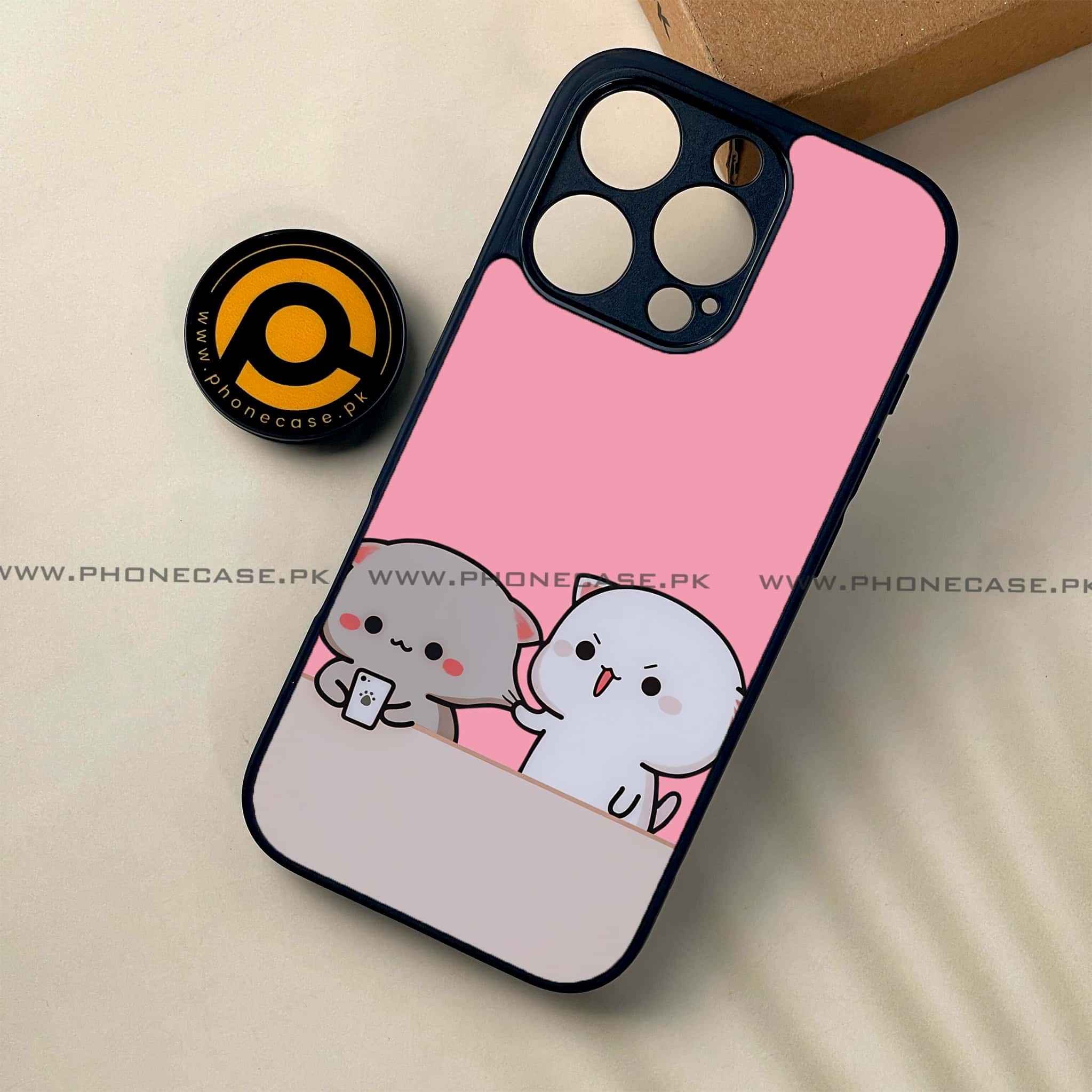 iPhone 16 Pro - Cute BuBu DuDu Series - Premium Printed Glass soft Bumper shock Proof Case