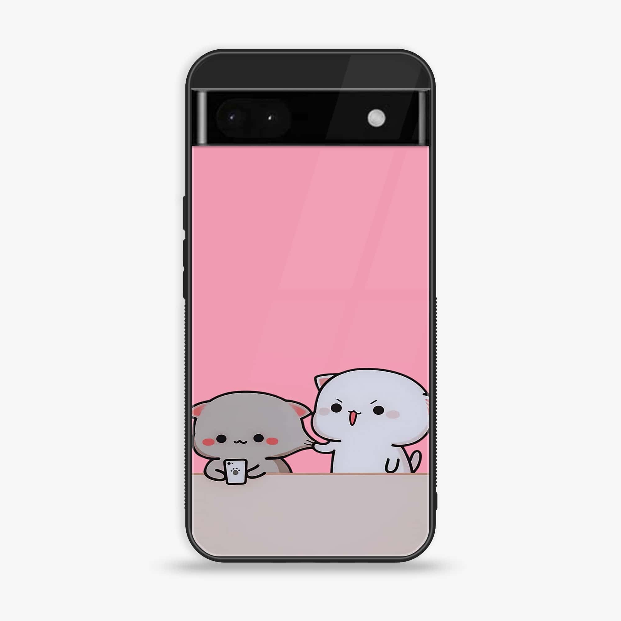 Google Pixel 6A - Cute BuBu DuDu - Premium Printed Glass soft Bumper shock Proof Case