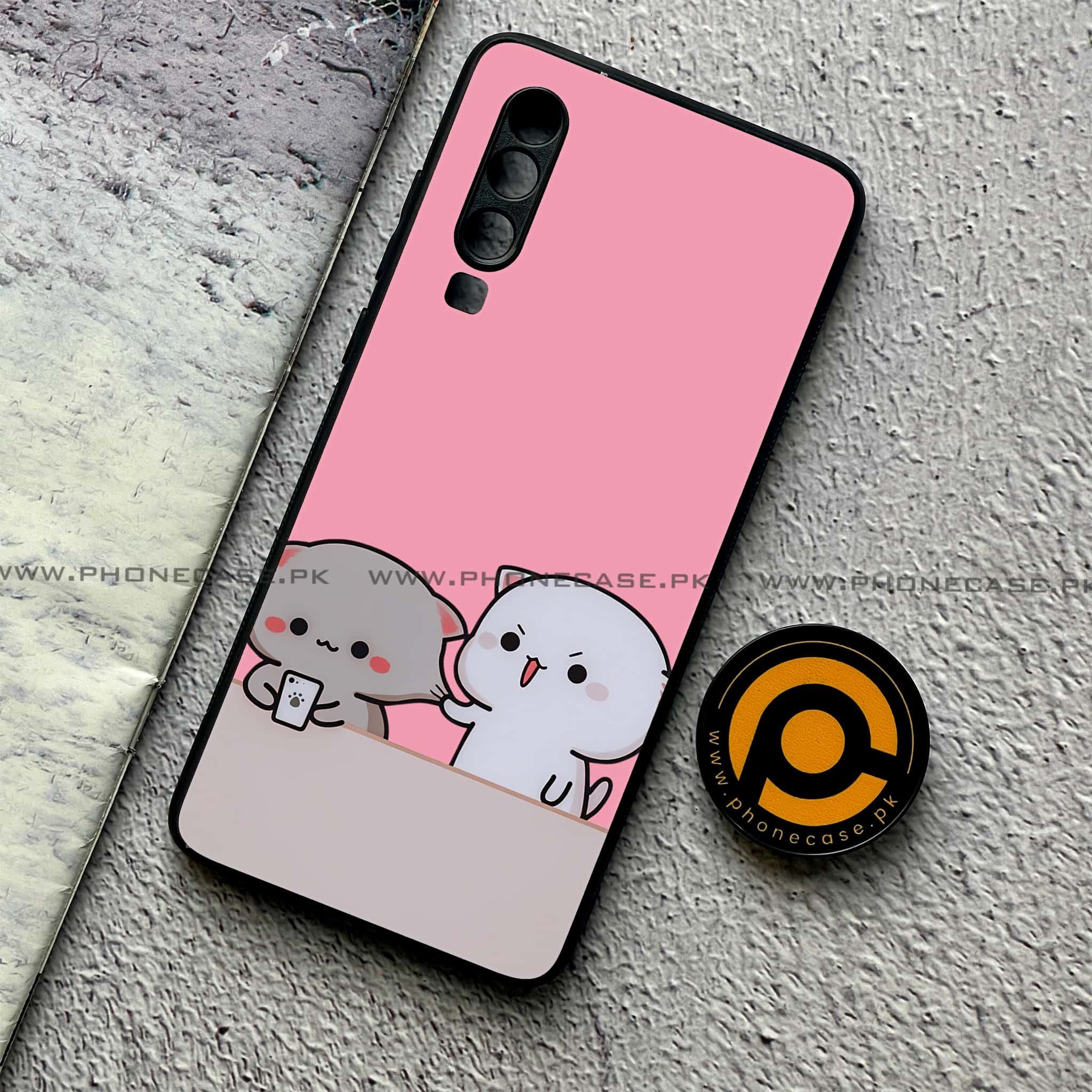 Huawei P30 - Cute BuBu DuDu Series - Premium Printed Glass soft Bumper shock Proof Case