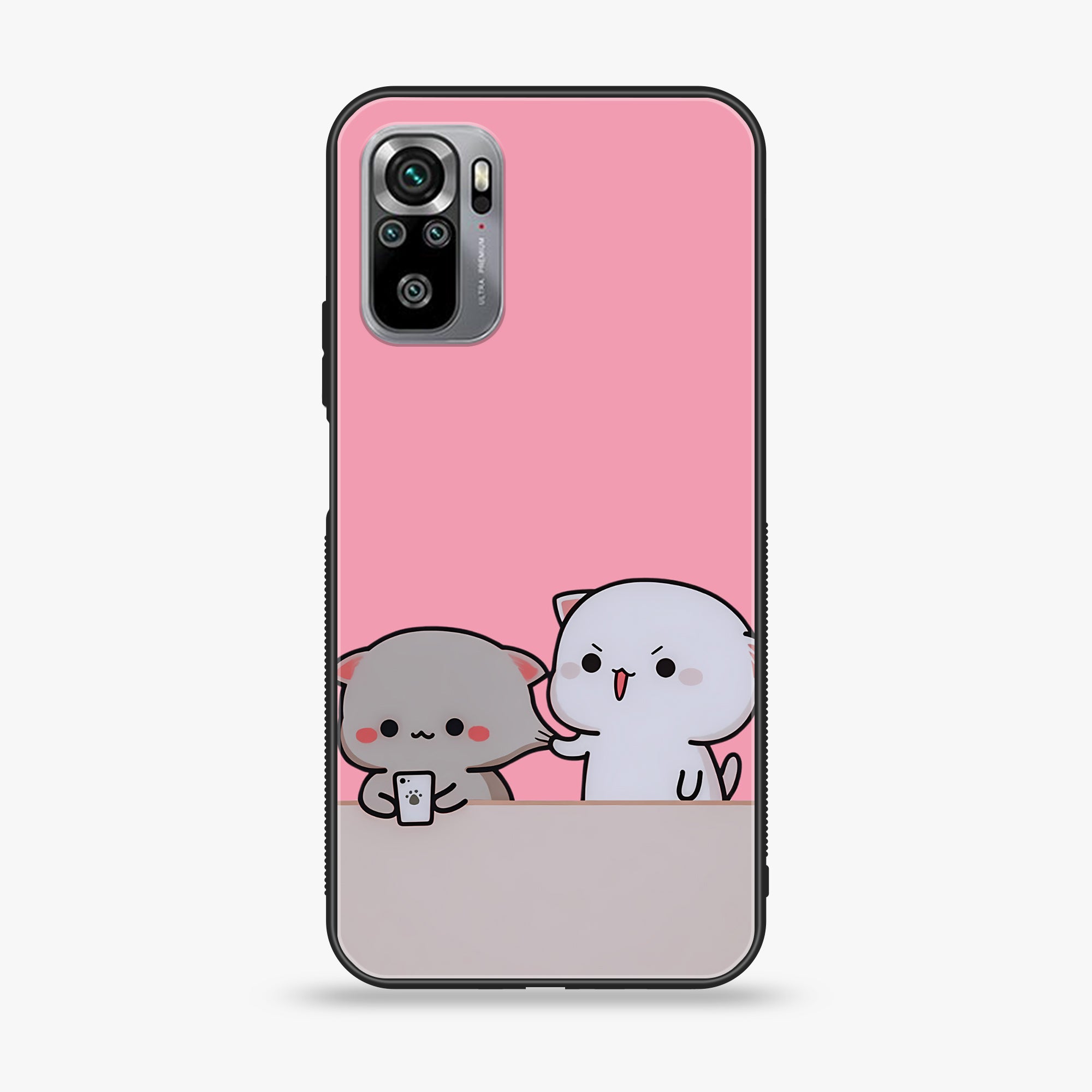 Xiaomi Redmi Note 10S- Cute BuBu DuDu Series - Premium Printed Glass soft Bumper shock Proof Case