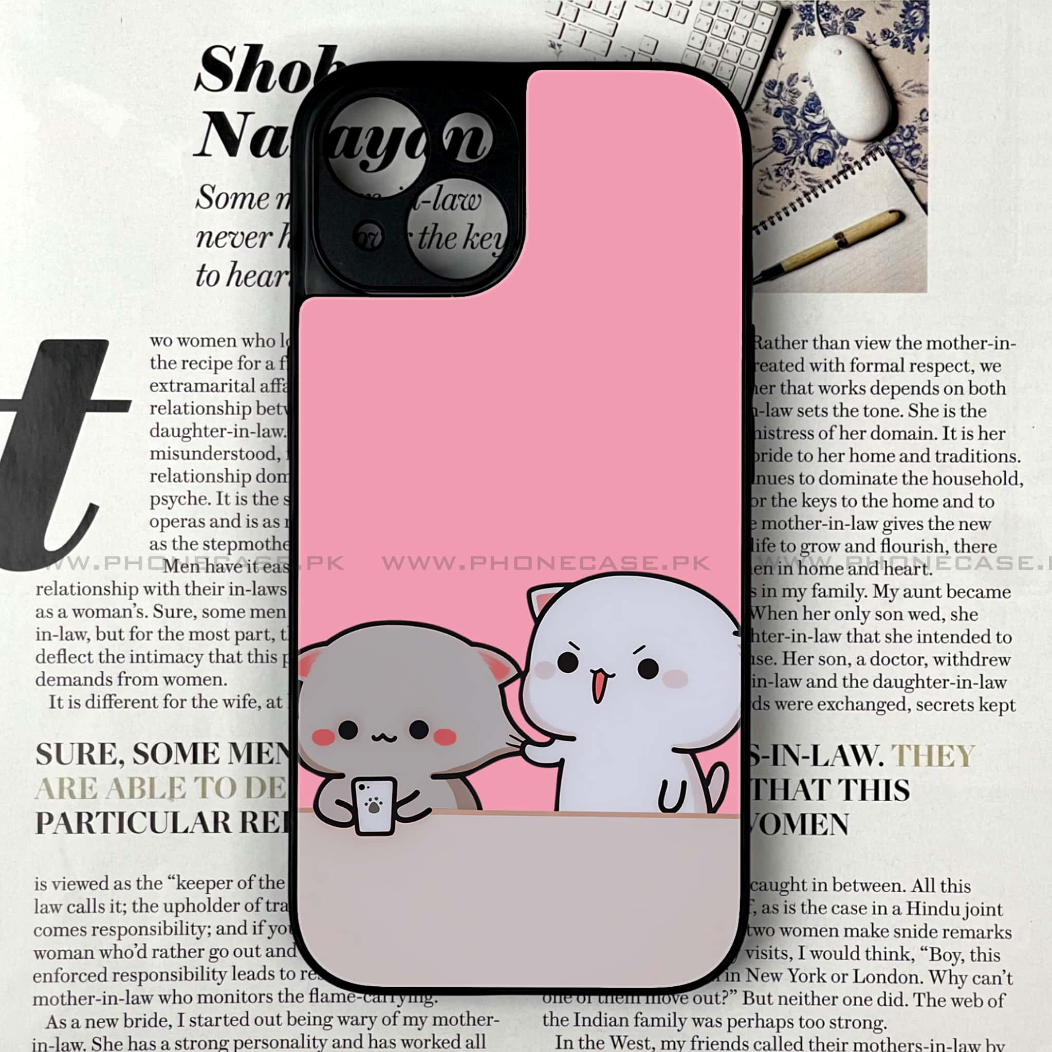 iPhone 15 - Cute BuBu DuDu Series - Premium Printed Glass soft Bumper shock Proof Case