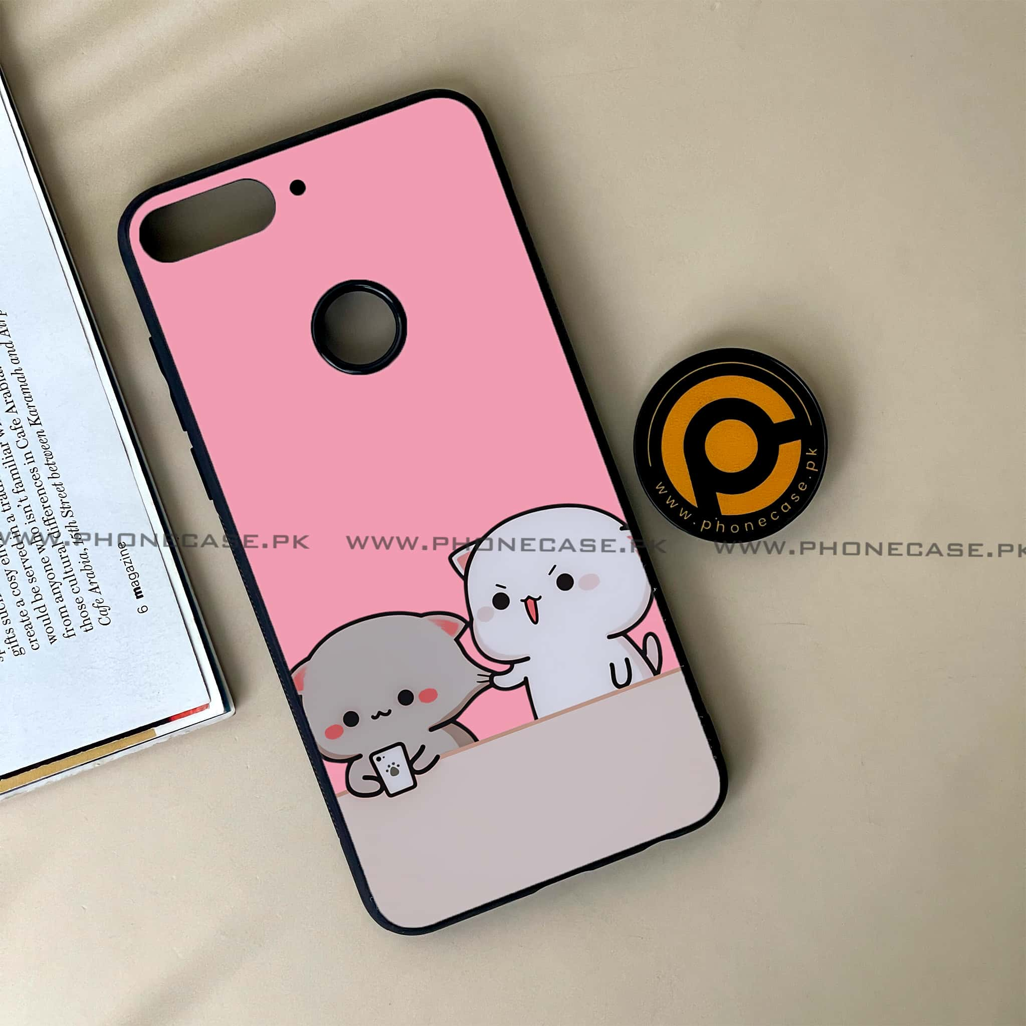 Huawei Y7 Prime (2018) - Cute BuBu DuDu Series - Premium Printed Glass soft Bumper shock Proof Case