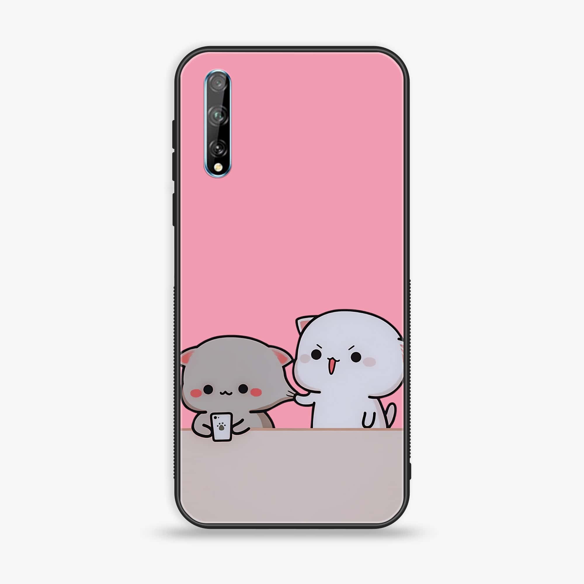 Huawei Y8p - Cute BuBu DuDu Series - Premium Printed Glass soft Bumper shock Proof Case