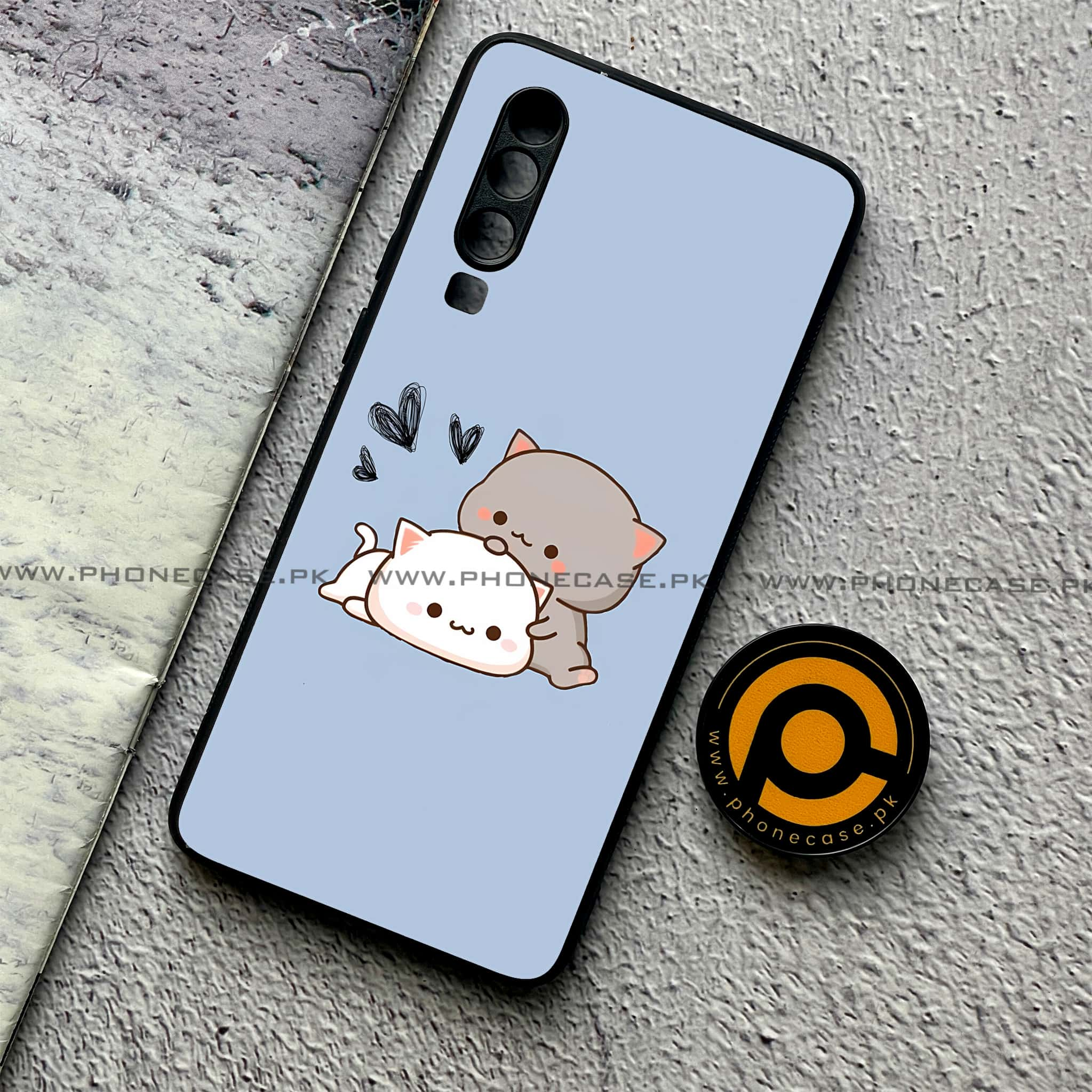 Huawei P30 - Cute BuBu DuDu Series - Premium Printed Glass soft Bumper shock Proof Case