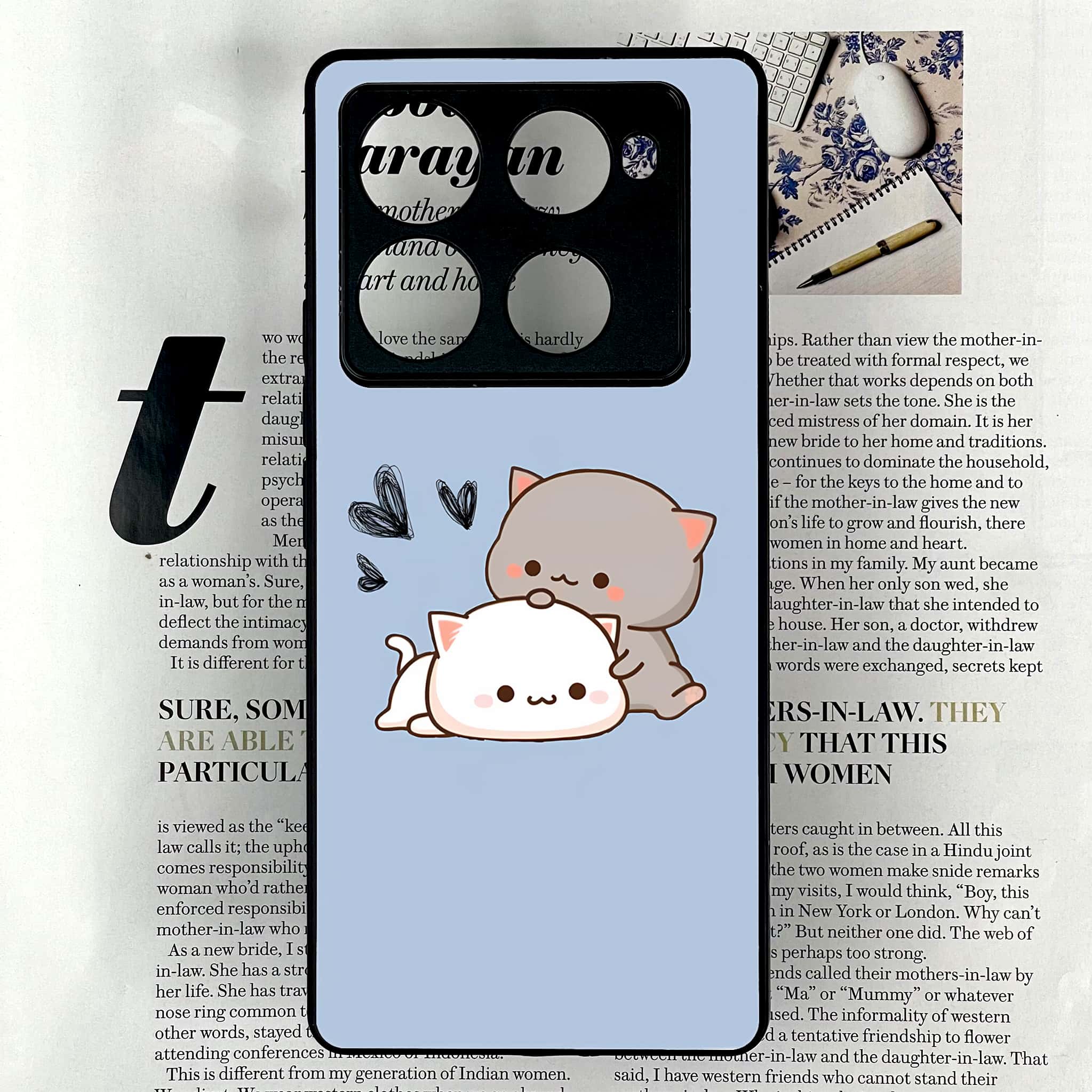 Infinix Note 40 Pro Plus - Cute BuBu DuDu Series - Premium Metal Printed soft Bumper shock Proof Case