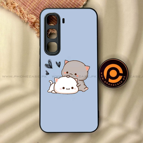 Infinix Hot 60 Pro - Cute BuBu DuDu Design 3 - Premium Metal Printed soft Bumper shock Proof Case CS-46000