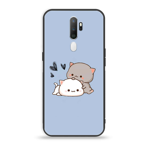 Oppo A5 2020/ A9 2020  - Cute BuBu DuDu Design 3 - Premium Printed Glass soft Bumper shock Proof Case  CS-35179