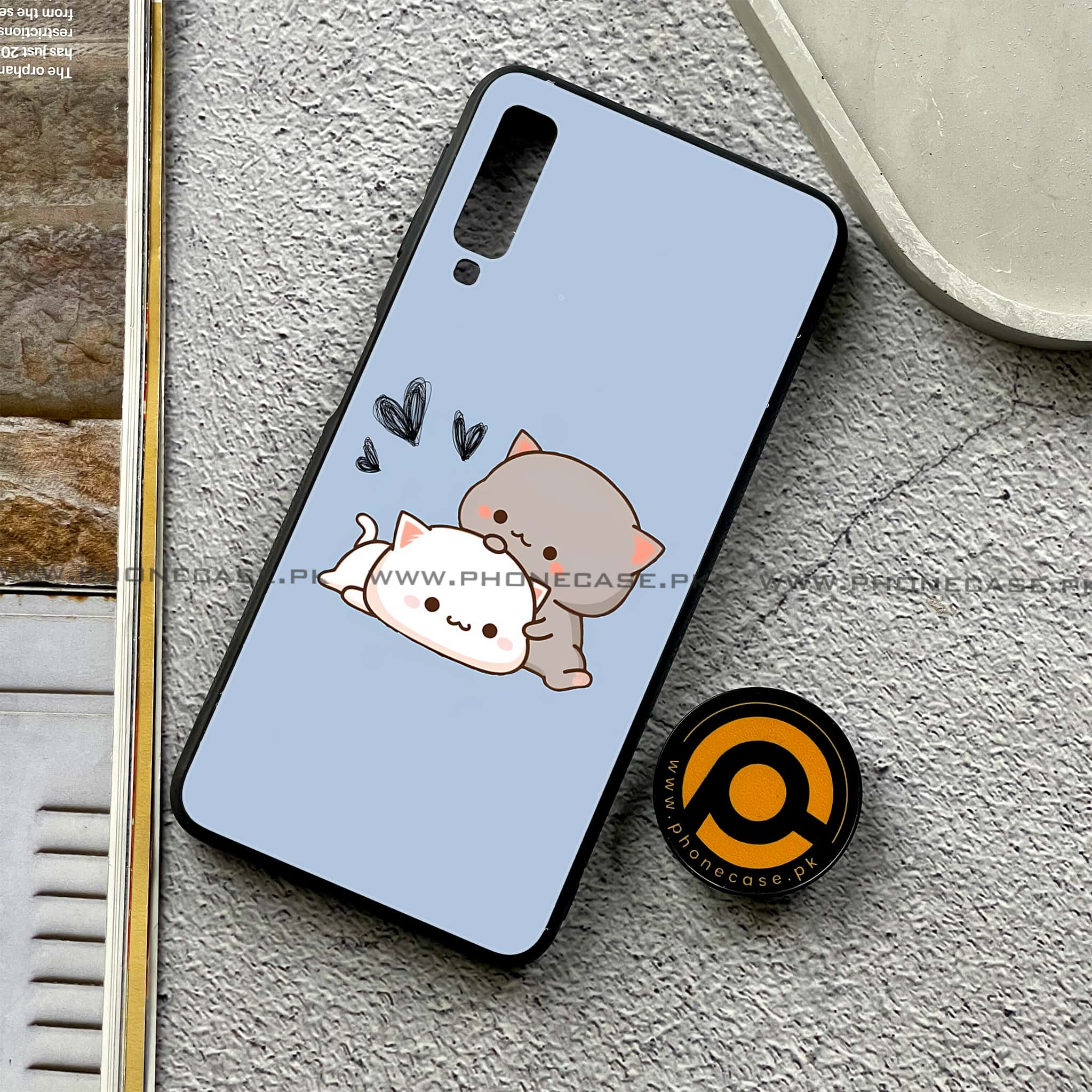 Galaxy A7 2018 - Cute BuBu DuDu Series - Premium Printed Metal soft Bumper shock Proof Case