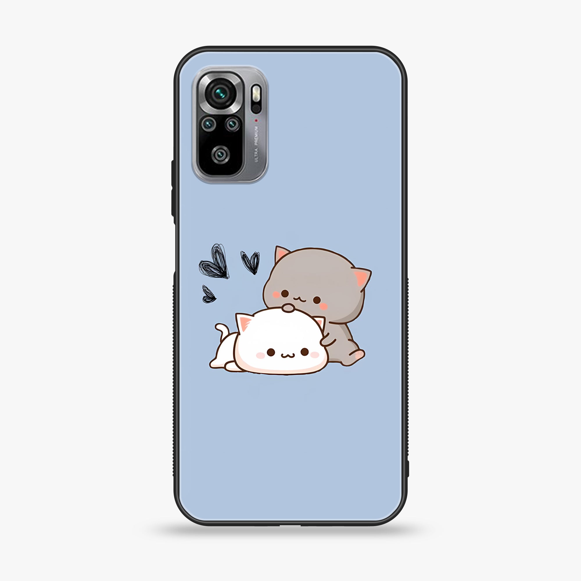 Xiaomi Redmi Note 10S- Cute BuBu DuDu Series - Premium Printed Glass soft Bumper shock Proof Case