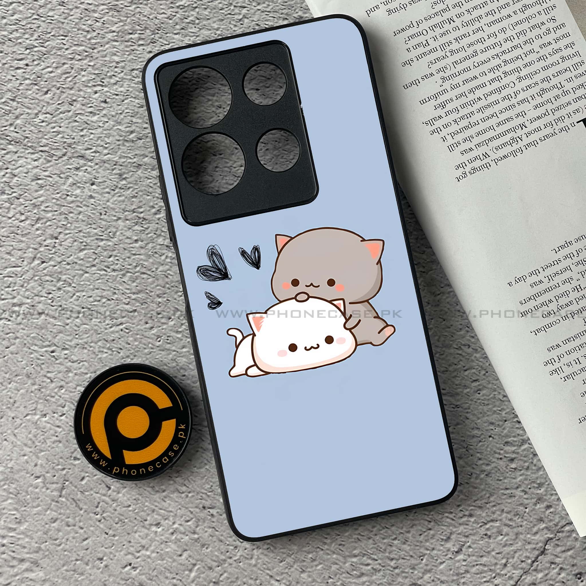 Infinix Note 30 - Cute BuBu DuDu Series - Premium Printed Glass soft Bumper shock Proof Case