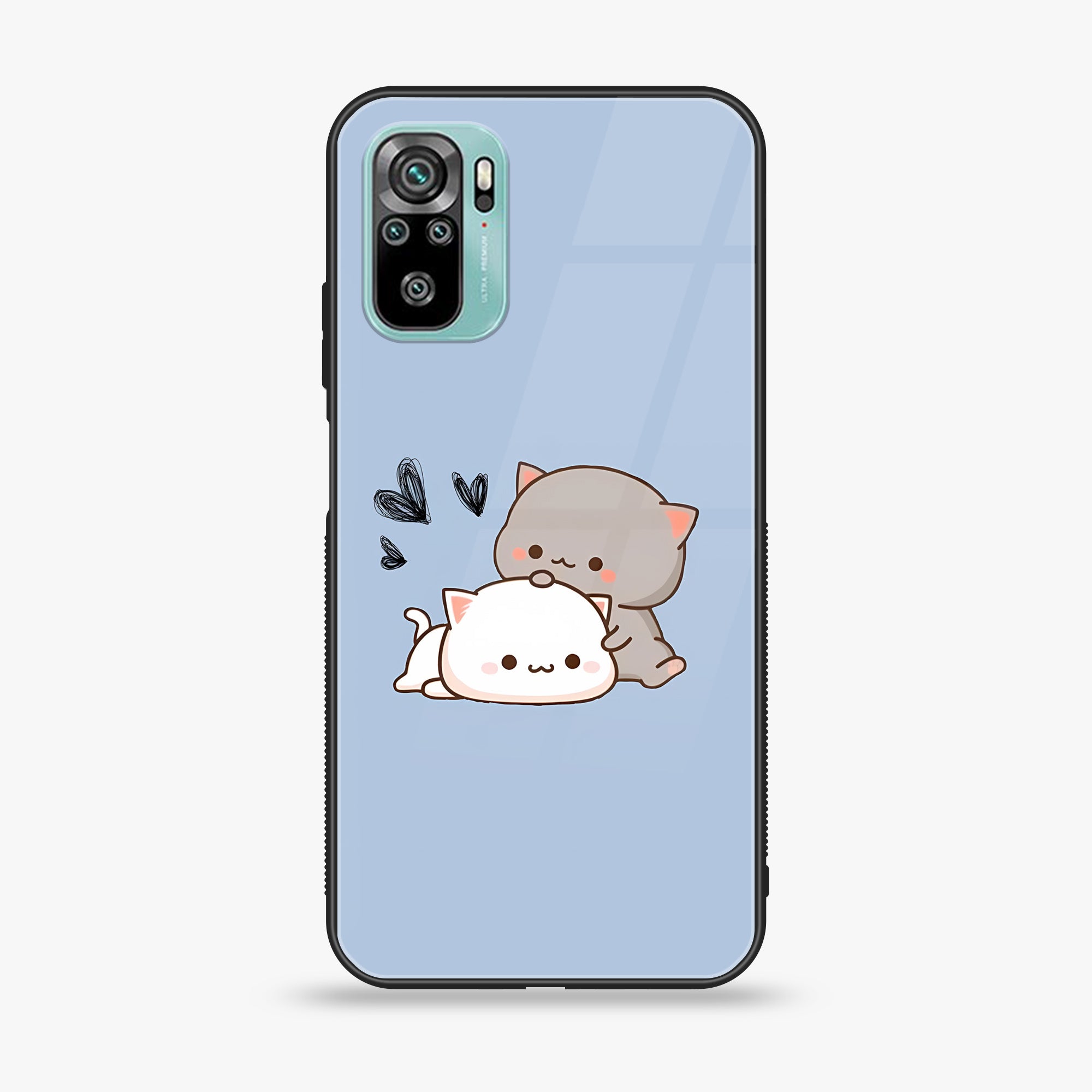 Redmi 10 - Cute BuBu DuDu Series - Premium Printed Glass soft Bumper shock Proof Case