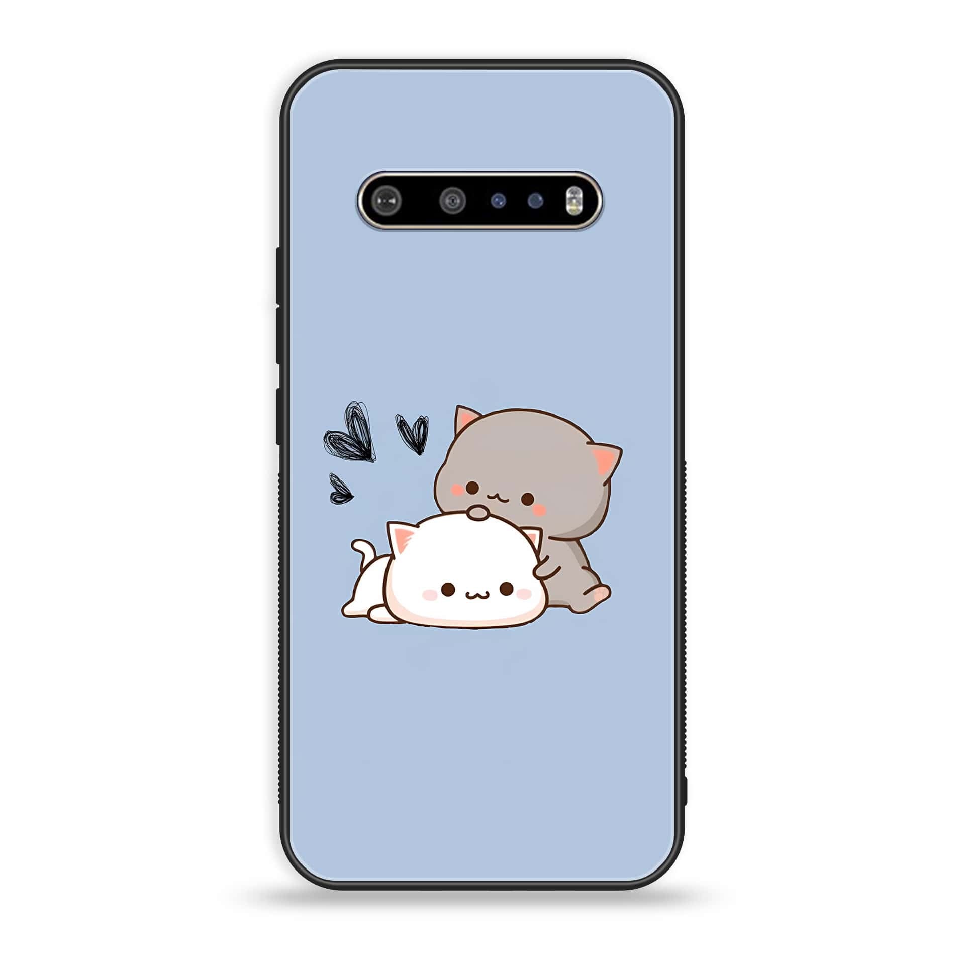 LG V60 Cute BuBu DuDu Series Premium Printed Glass soft Bumper shock Proof Case