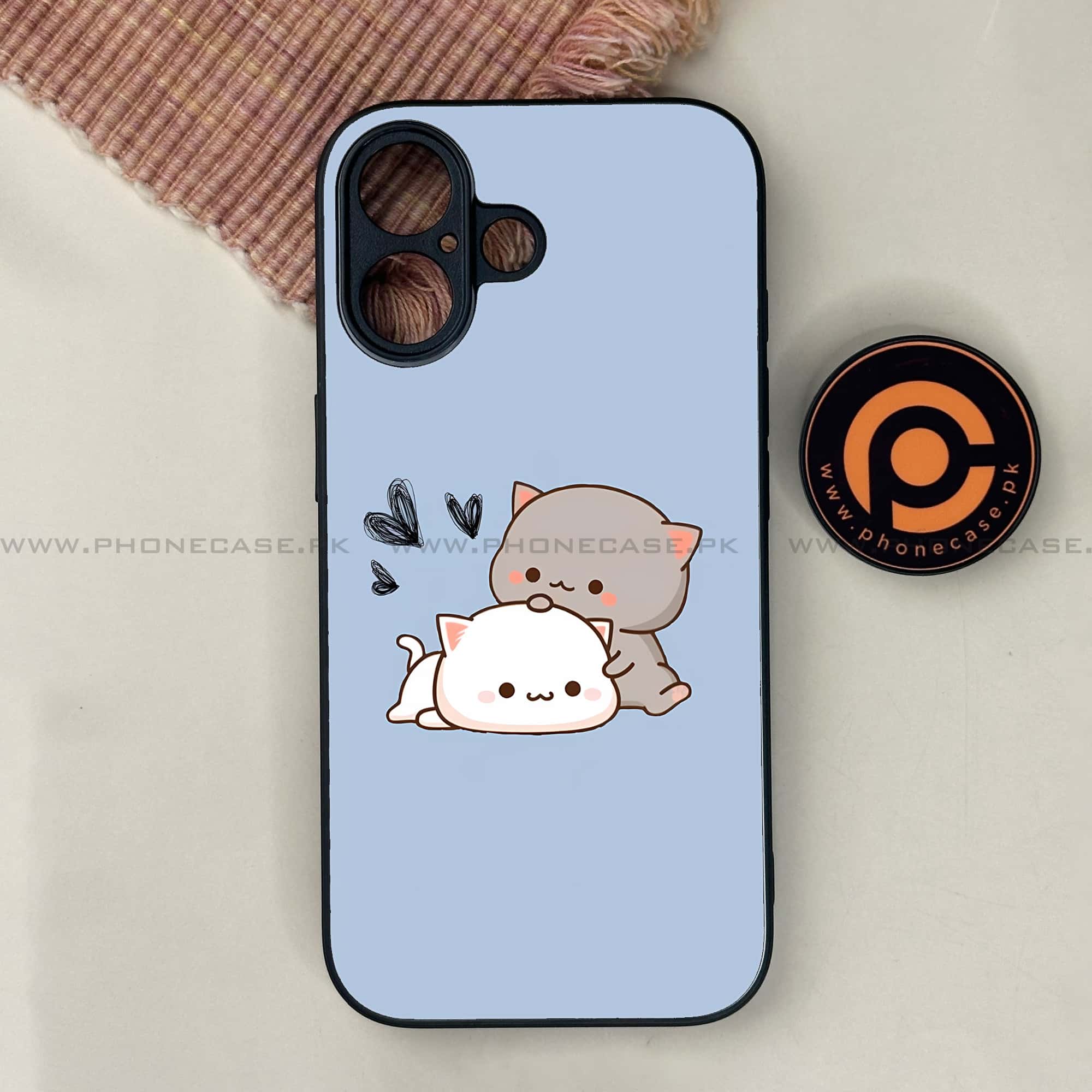 iPhone 17 - Cute BuBu DuDu Series - Premium Printed Glass soft Bumper shock Proof Case