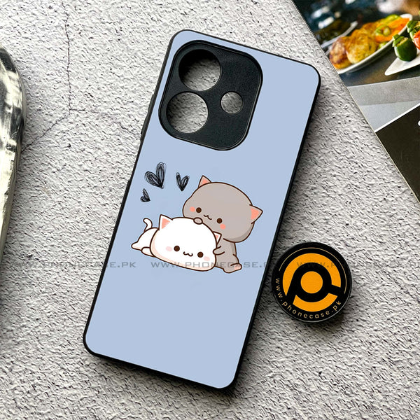 Oppo A3 2024 - Cute BuBu DuDu Design 3 - Premium Printed Glass soft Bumper shock Proof Case  CS-38017