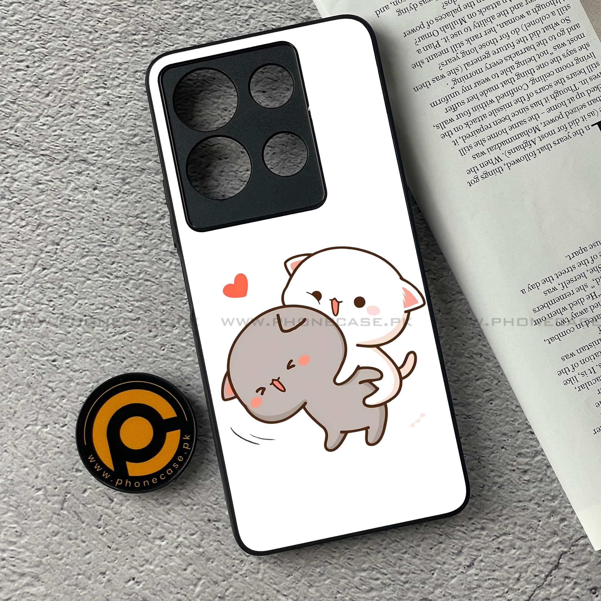 Infinix Note 30 - Cute BuBu DuDu Series - Premium Printed Glass soft Bumper shock Proof Case