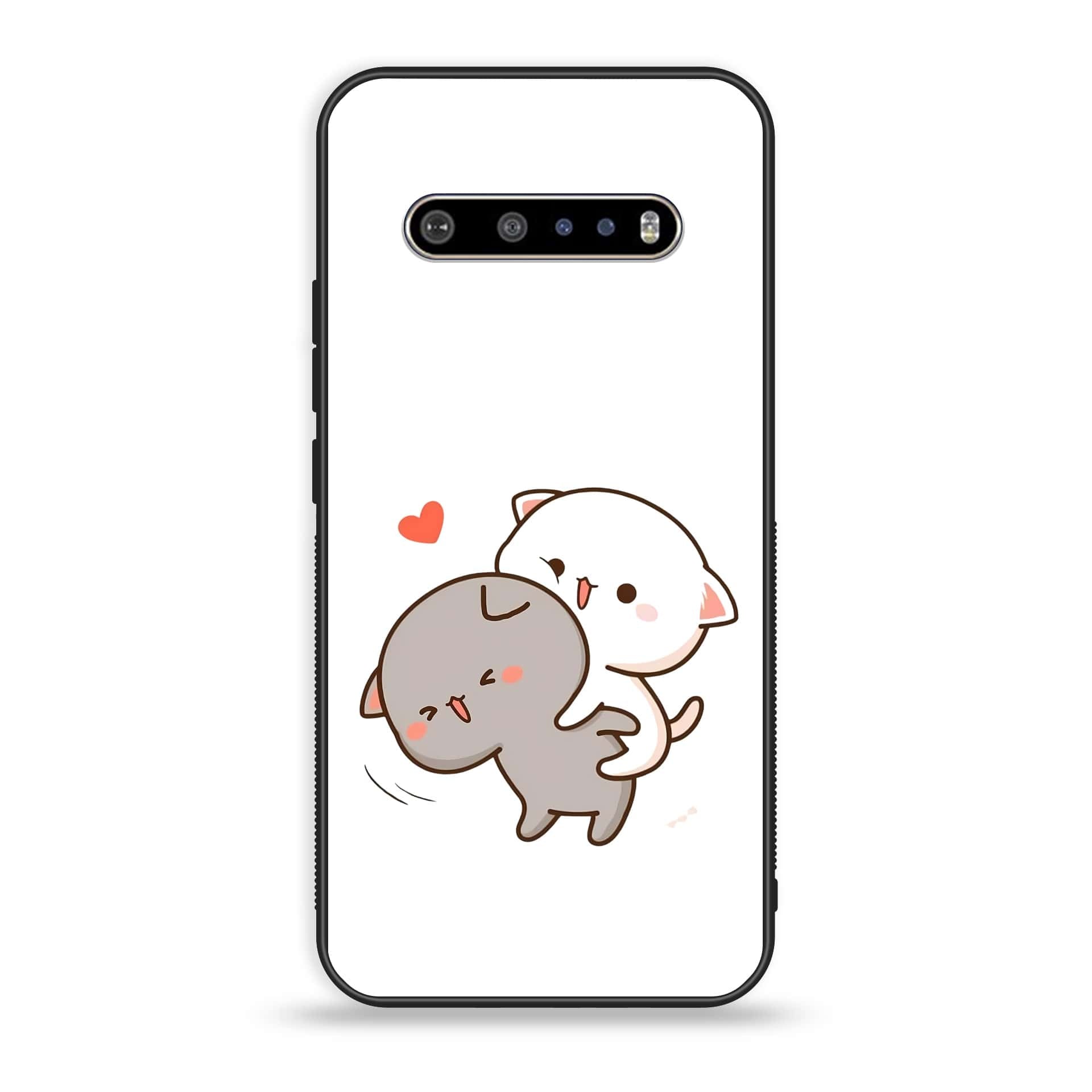 LG V60 Cute BuBu DuDu Series Premium Printed Glass soft Bumper shock Proof Case