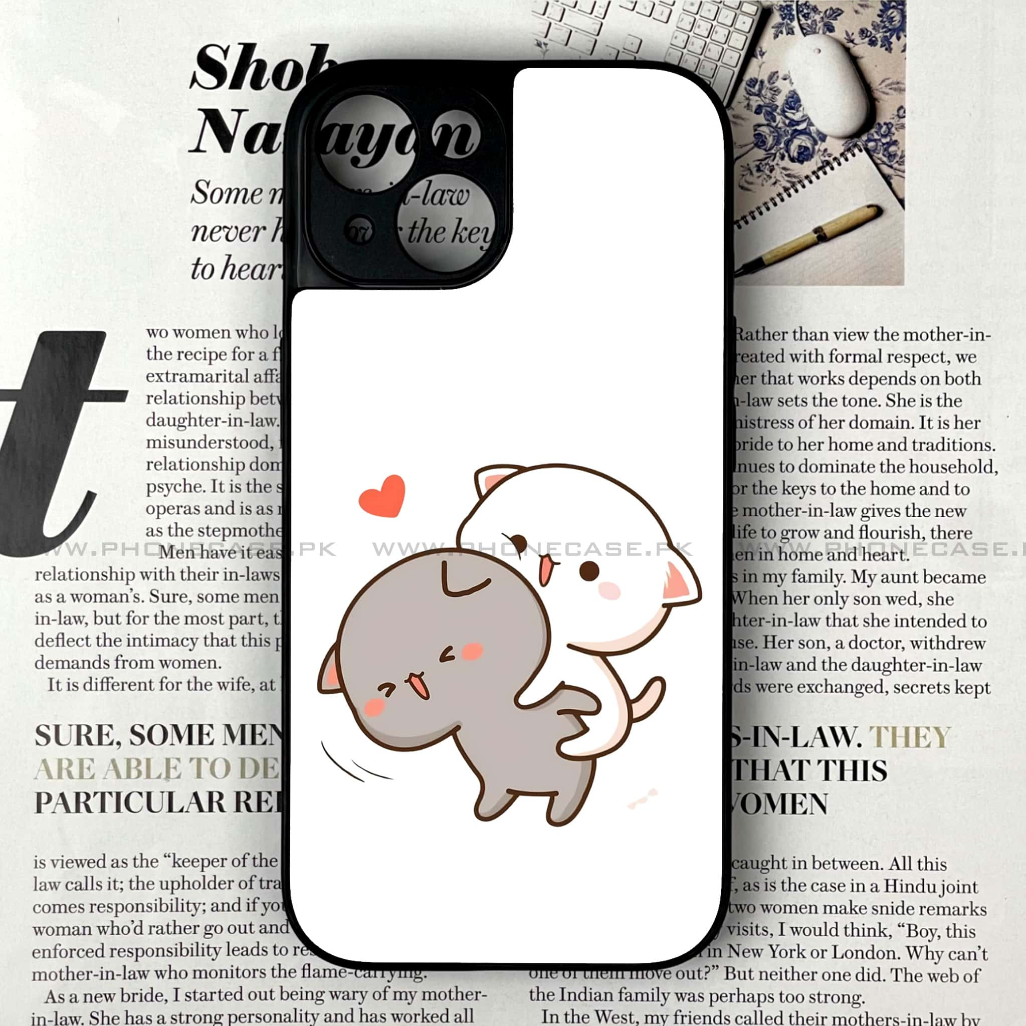 iPhone 15 - Cute BuBu DuDu Series - Premium Printed Glass soft Bumper shock Proof Case