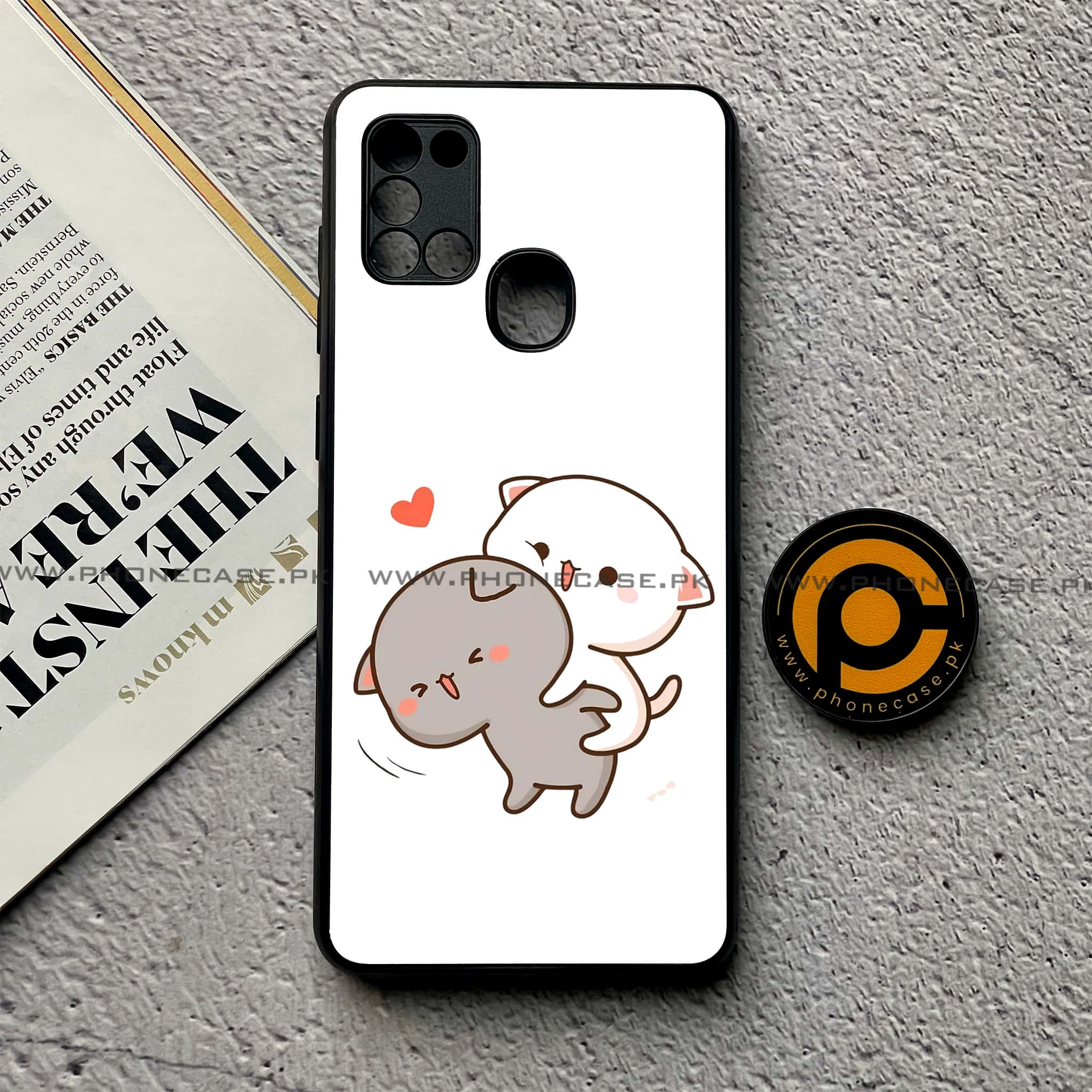 Samsung Galaxy A21s - Cute BuBu DuDu Series - Premium Printed Glass soft Bumper shock Proof Case