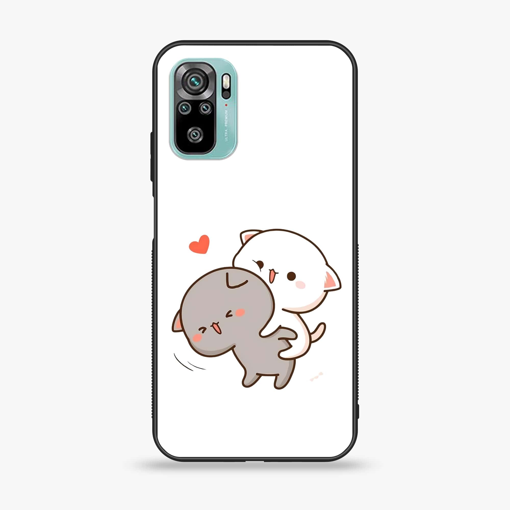 Xiaomi Redmi Note 10 - Cute BuBu DuDu Series - Premium Printed Glass soft Bumper shock Proof Case