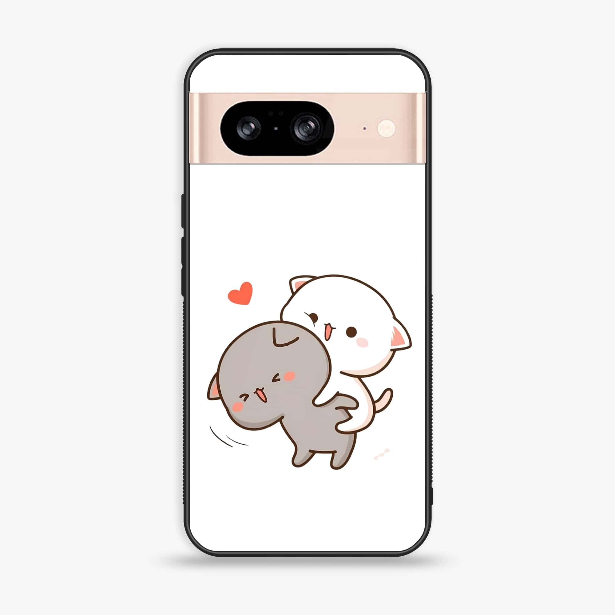 Google Pixel 8 - Cute BuBu DuDu Series - Premium Printed Glass soft Bumper shock Proof Case