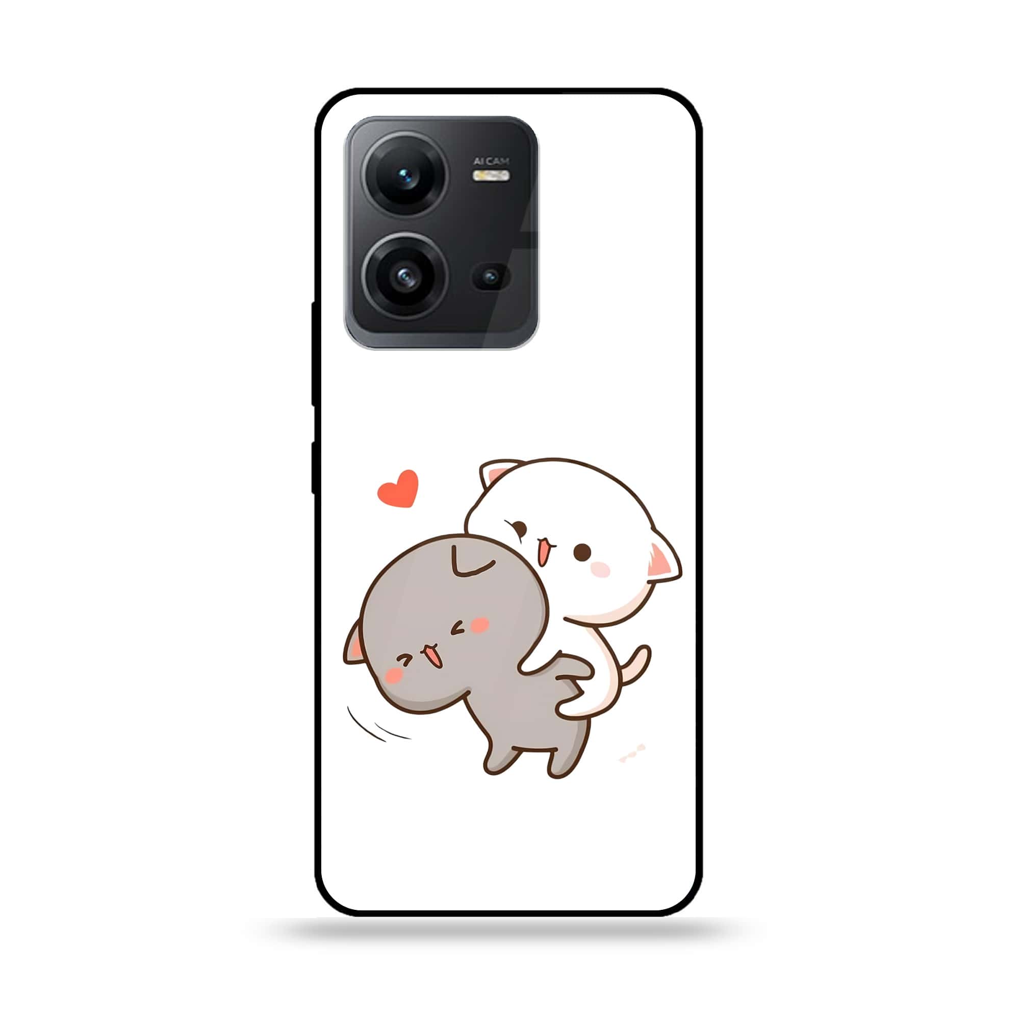 Vivo V25 5G - Cute BuBu DuDu Series - Premium Printed Glass soft Bumper shock Proof Case
