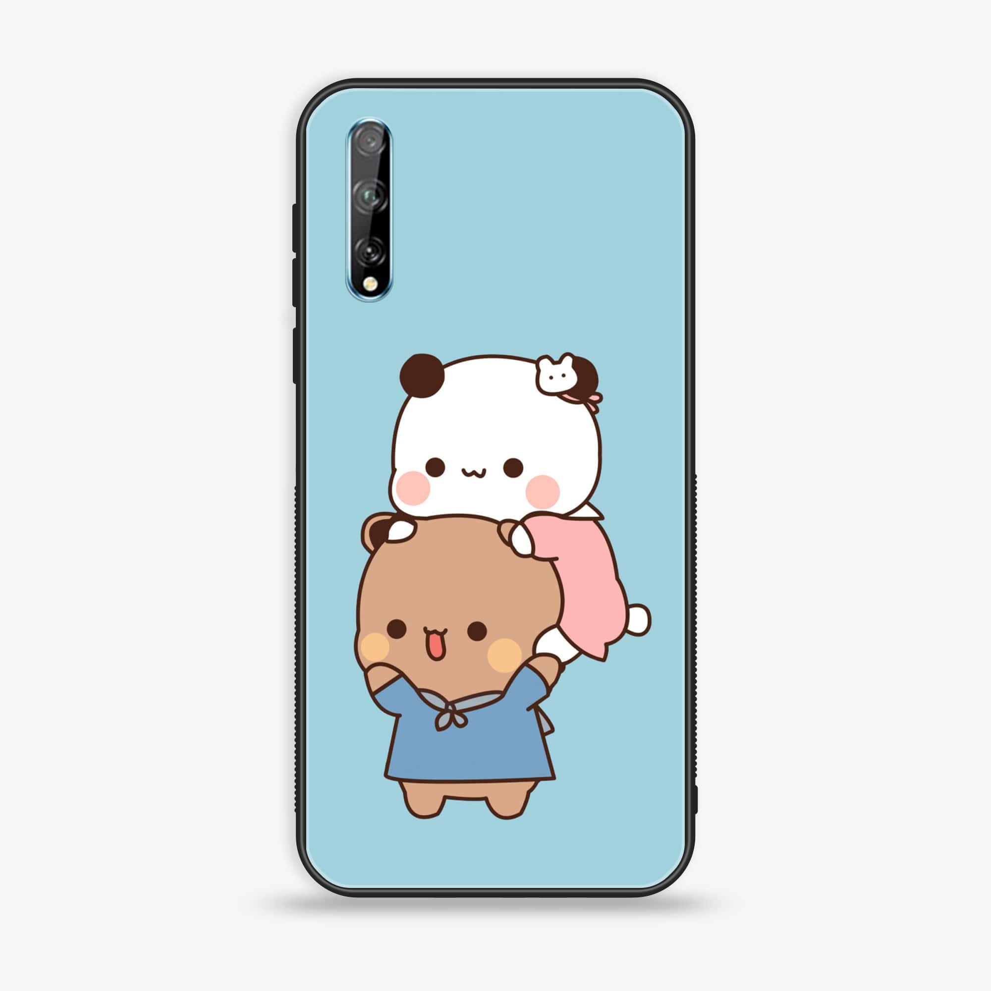 Huawei Y8p - Cute BuBu DuDu Series - Premium Printed Glass soft Bumper shock Proof Case