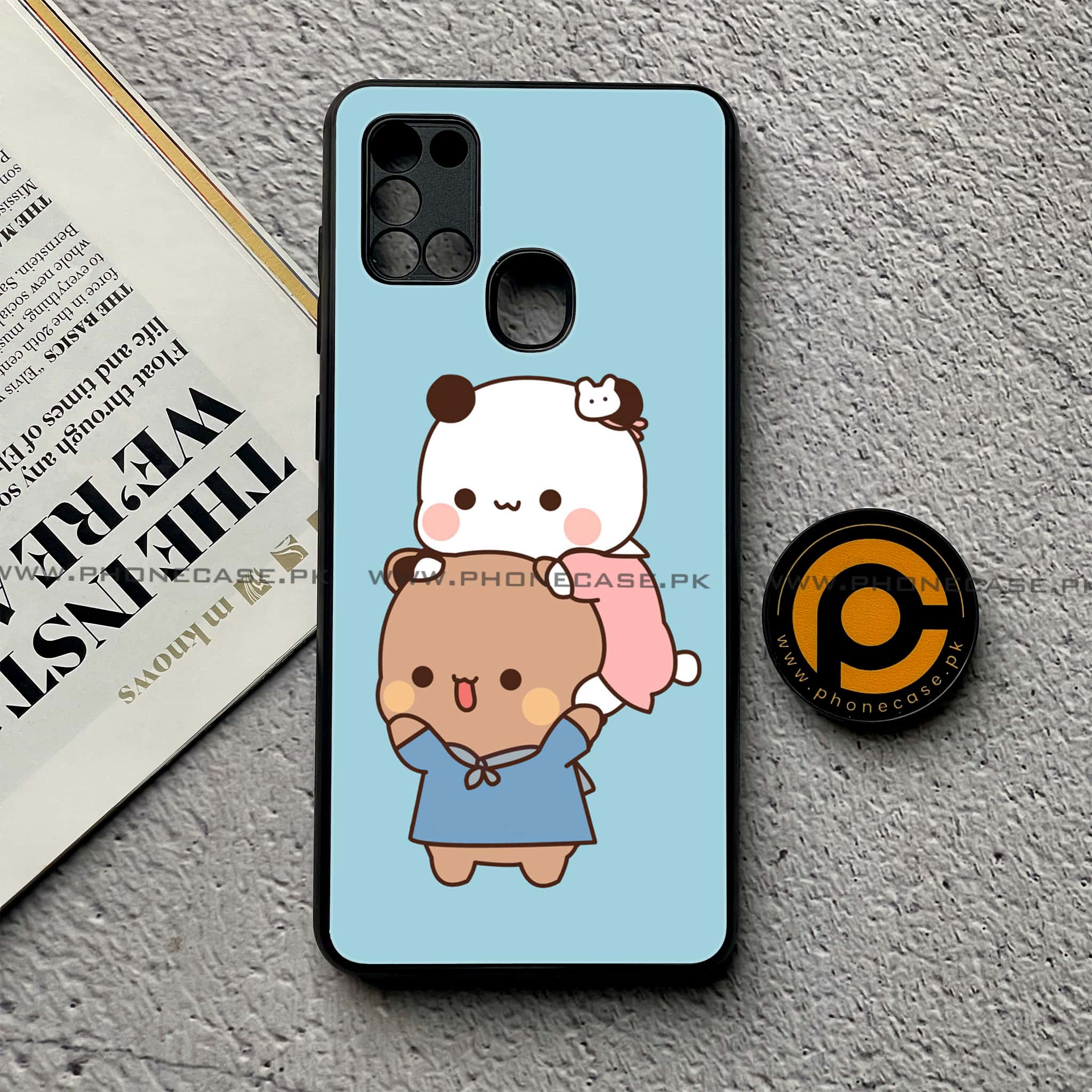 Samsung Galaxy A21s - Cute BuBu DuDu Series - Premium Printed Glass soft Bumper shock Proof Case