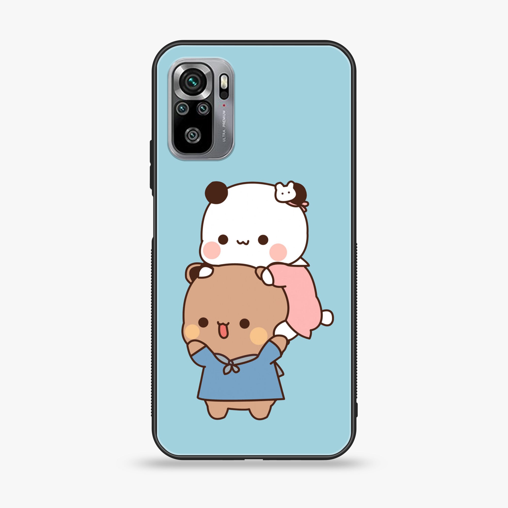 Xiaomi Redmi Note 10S- Cute BuBu DuDu Series - Premium Printed Glass soft Bumper shock Proof Case