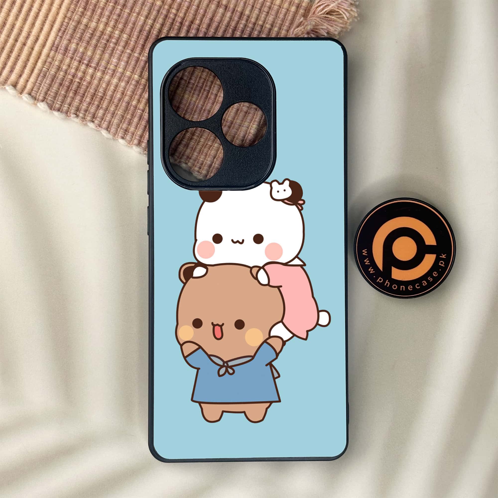 Realme GT 6 - Cute BuBu DuDu Series - Premium Metal Printed soft Bumper shock Proof Case