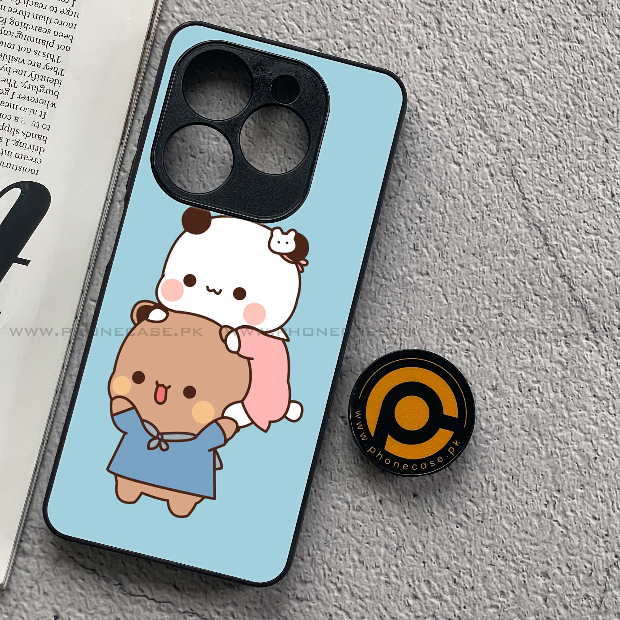 Infinix Smart 8 - Cute BuBu DuDu Series - Premium Metal Printed soft Bumper shock Proof Case