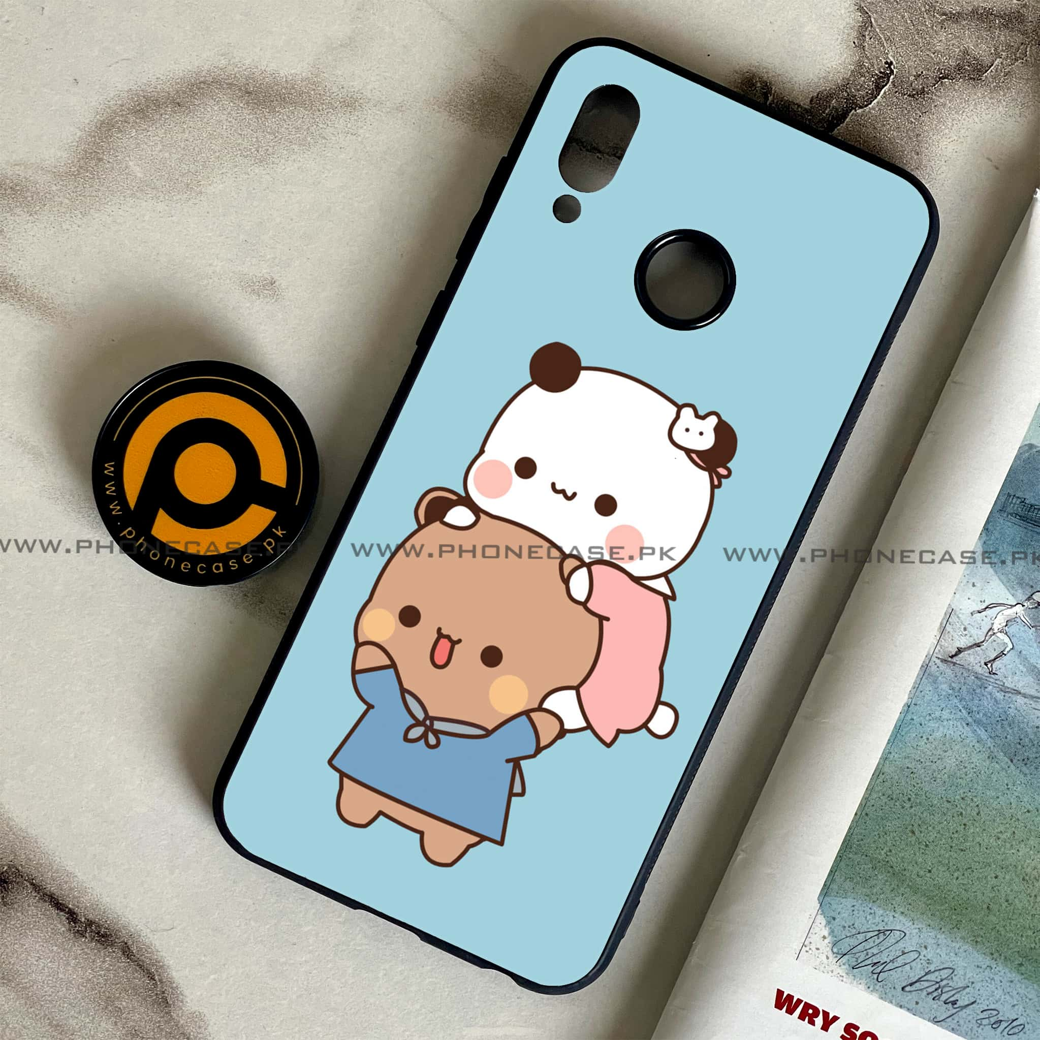 Huawei Honor Play - Cute BuBu DuDu Series - Premium Printed Glass soft Bumper shock Proof Case