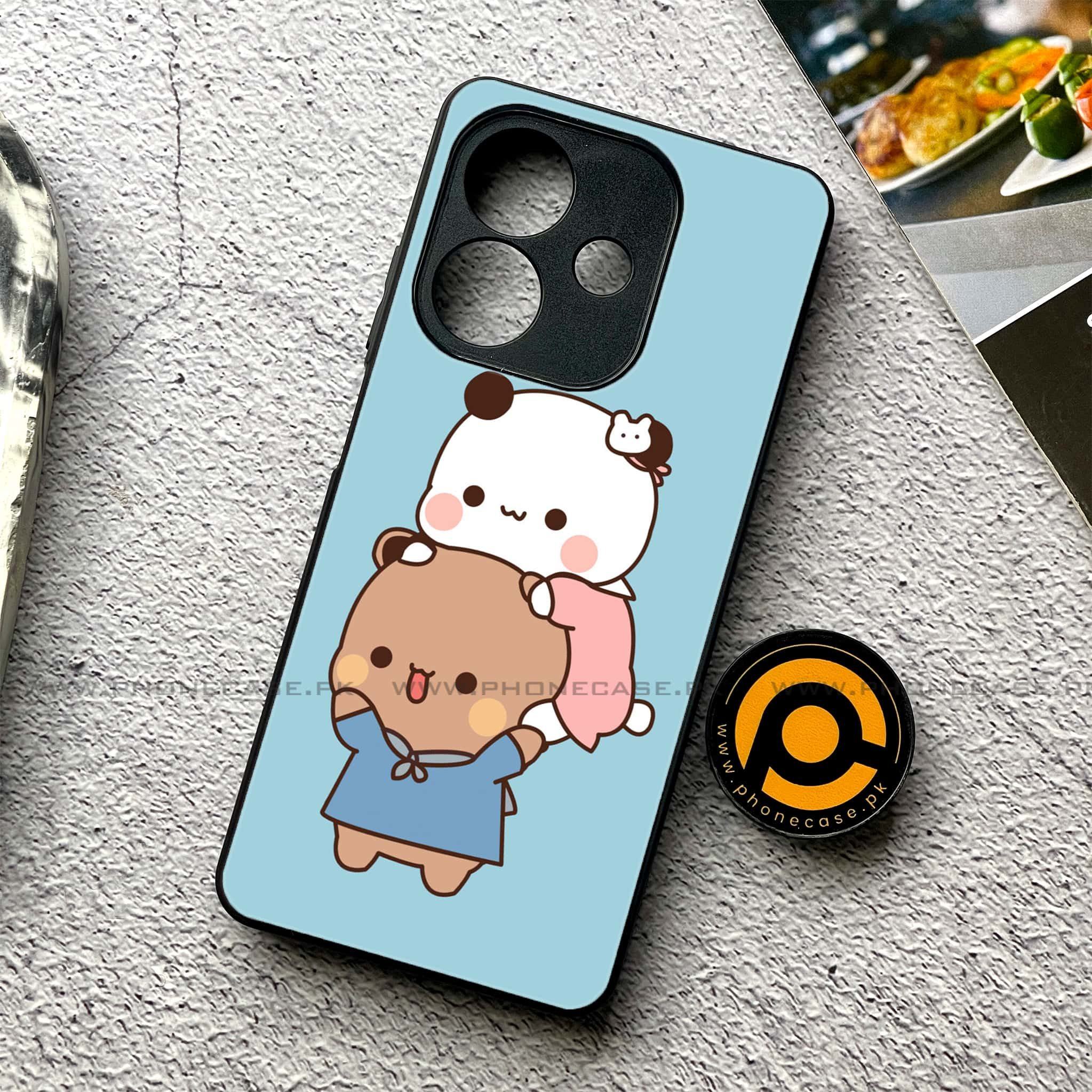 Oppo A3x - Cute BuBu DuDu Series - Premium Printed Glass soft Bumper shock Proof Case