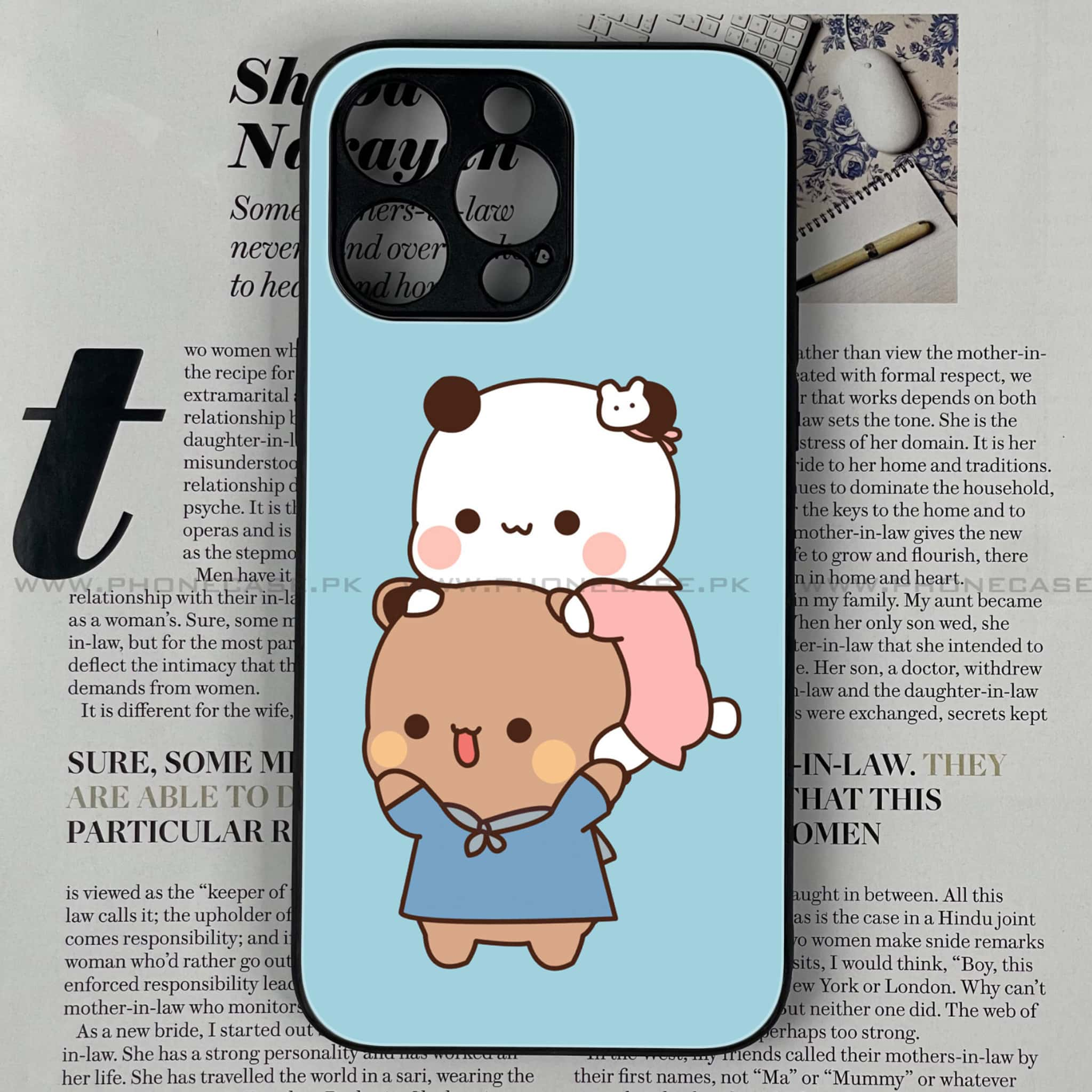 iPhone 16 Pro Max - Cute BuBu DuDu Series - Premium Printed Glass soft Bumper shock Proof Case