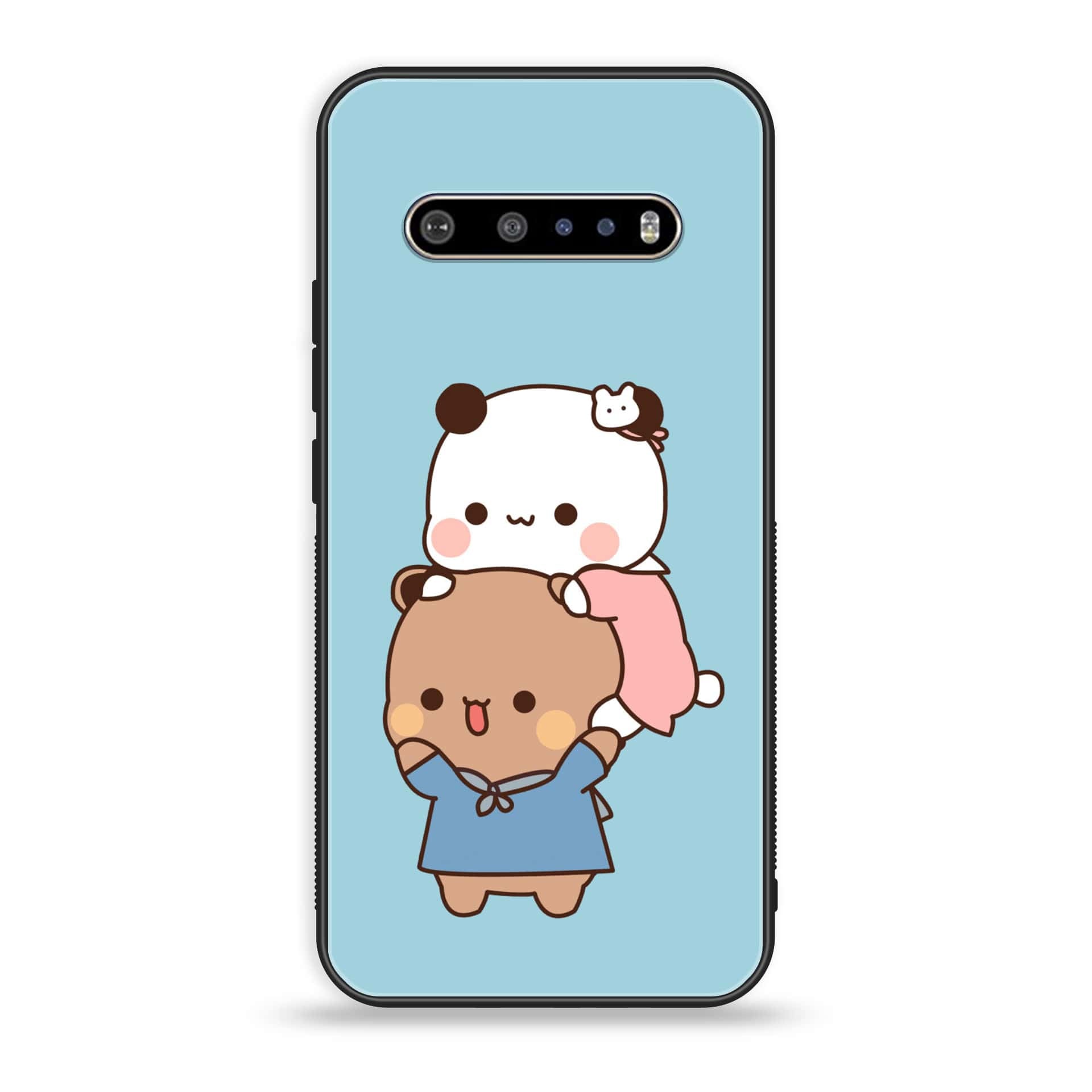 LG V60 Cute BuBu DuDu Series Premium Printed Glass soft Bumper shock Proof Case