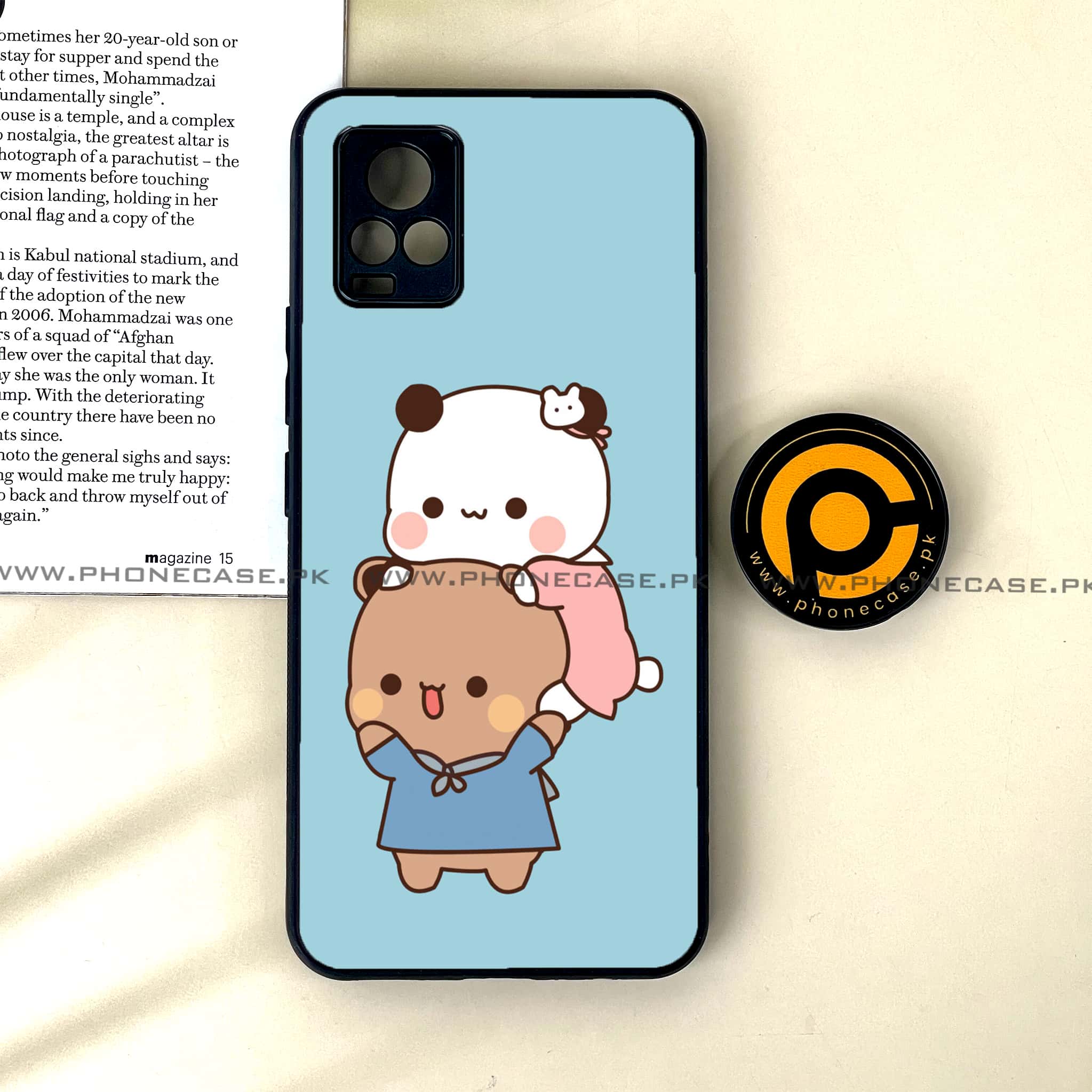 Vivo V20 - Cute BuBu DuDu Design 6 - Premium Printed Glass soft Bumper shock Proof Case CS-33572