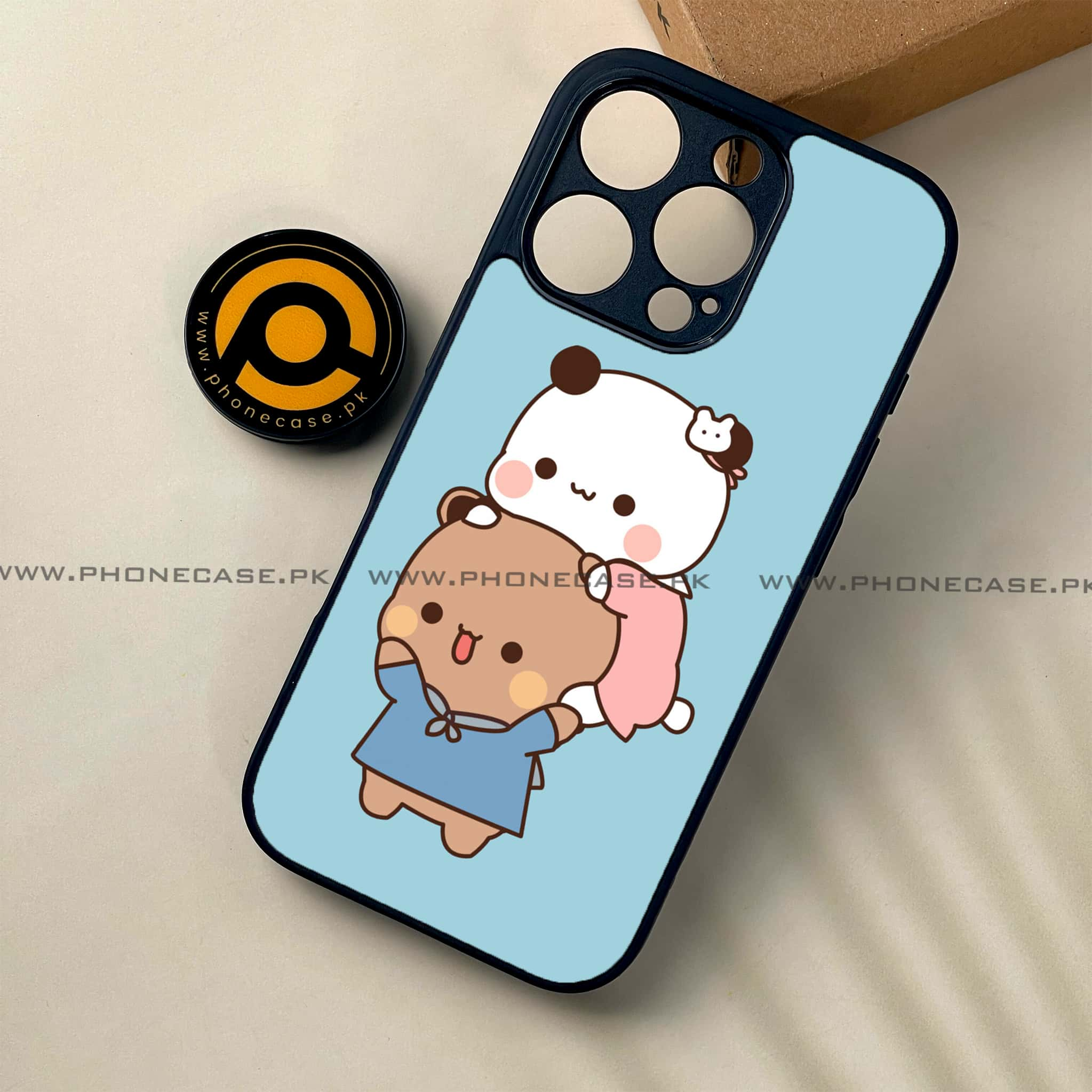 iPhone 16 Pro - Cute BuBu DuDu Series - Premium Printed Glass soft Bumper shock Proof Case