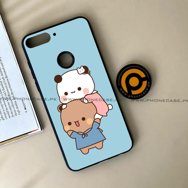 Huawei Y7 Prime (2018) - Cute BuBu DuDu Design 5  - Premium Printed Glass soft Bumper shock Proof Case CS-37591
