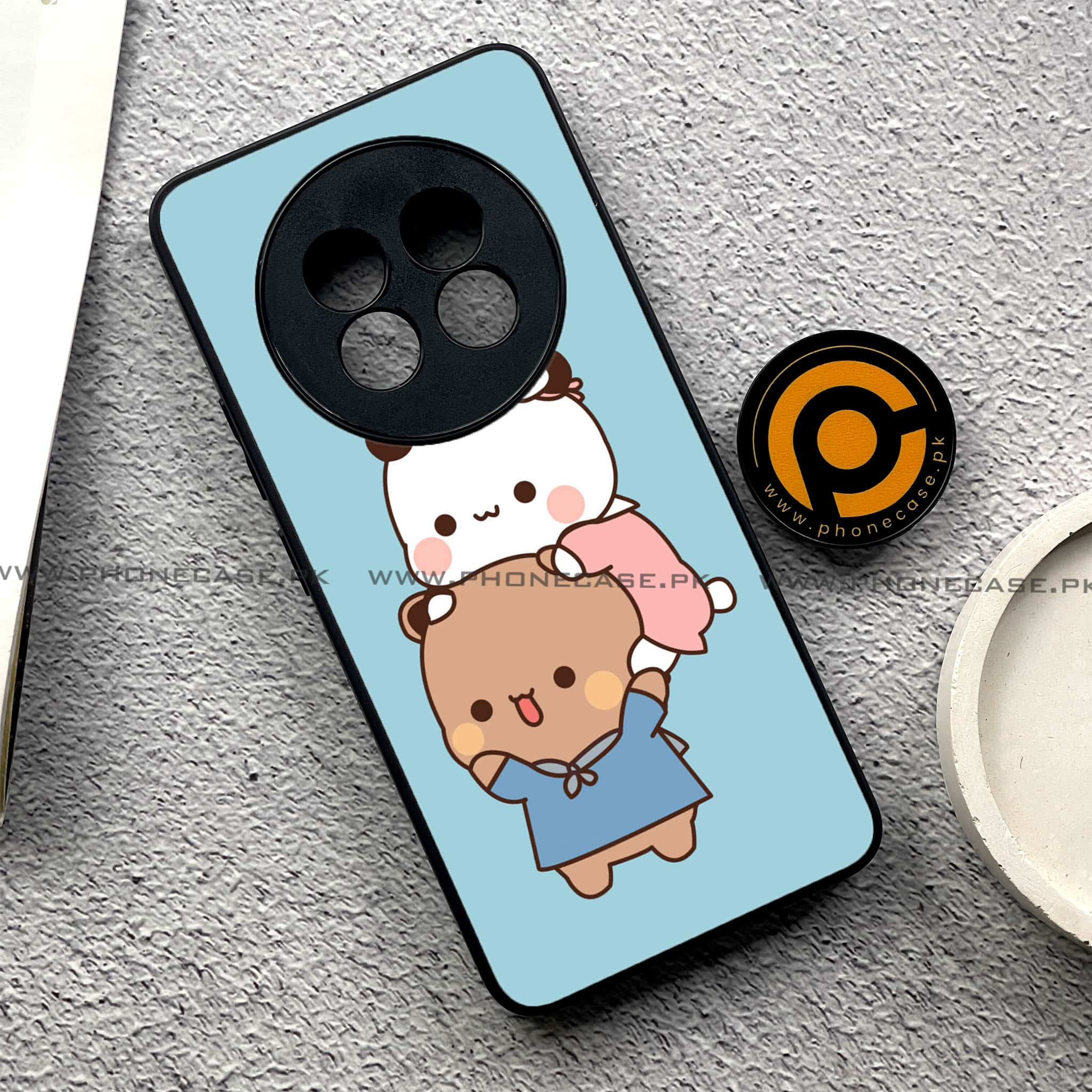 Realme 13 Plus - Cute BuBu DuDu Series - Premium Printed Glass soft Bumper shock Proof Case